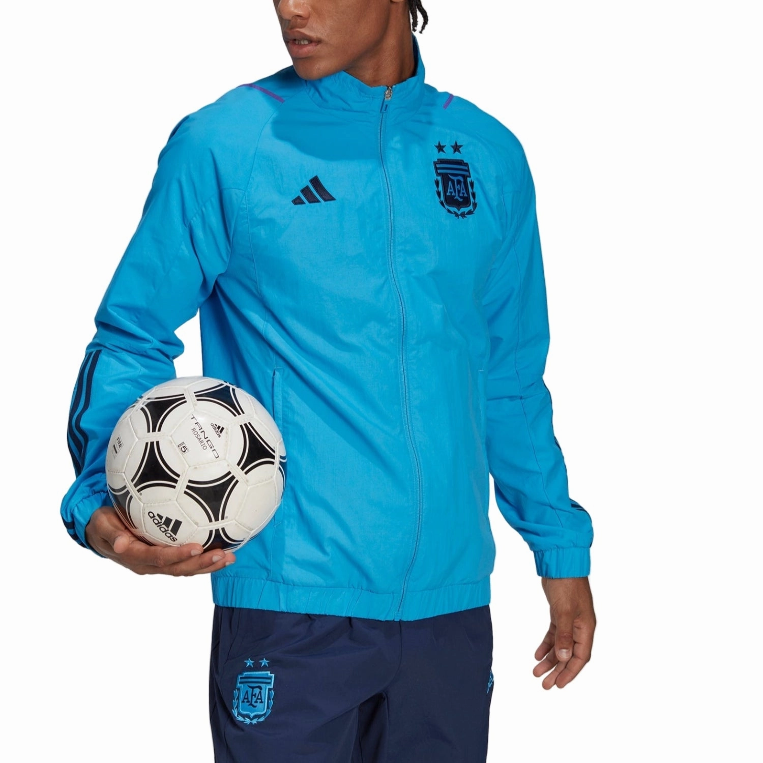 AntiStatic Lining Argentina light blue training presentation Soccer tracksuit 2022 - Adidas