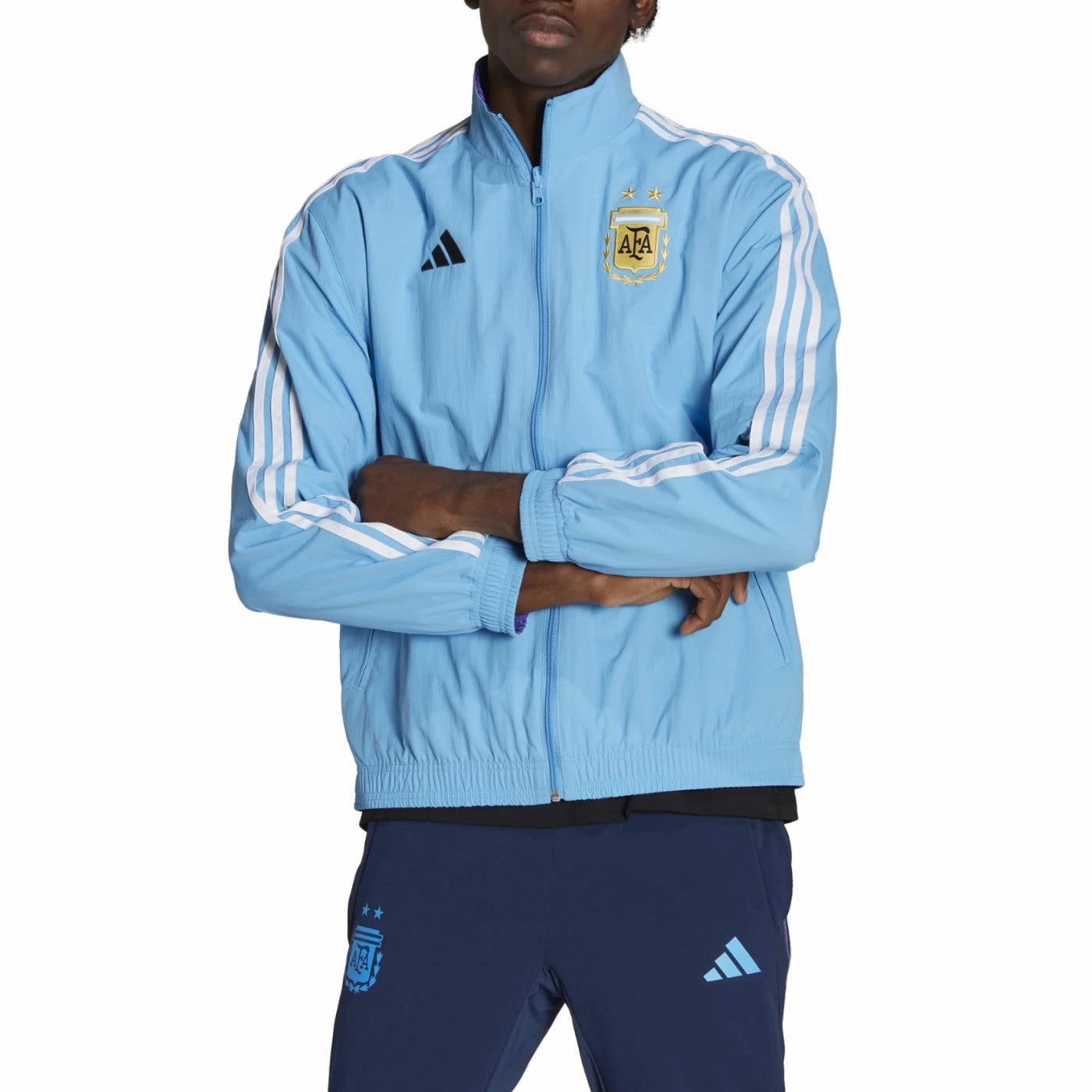 Argentina pre-match presentation Soccer tracksuit 2022/23 - Adidas Button Closure