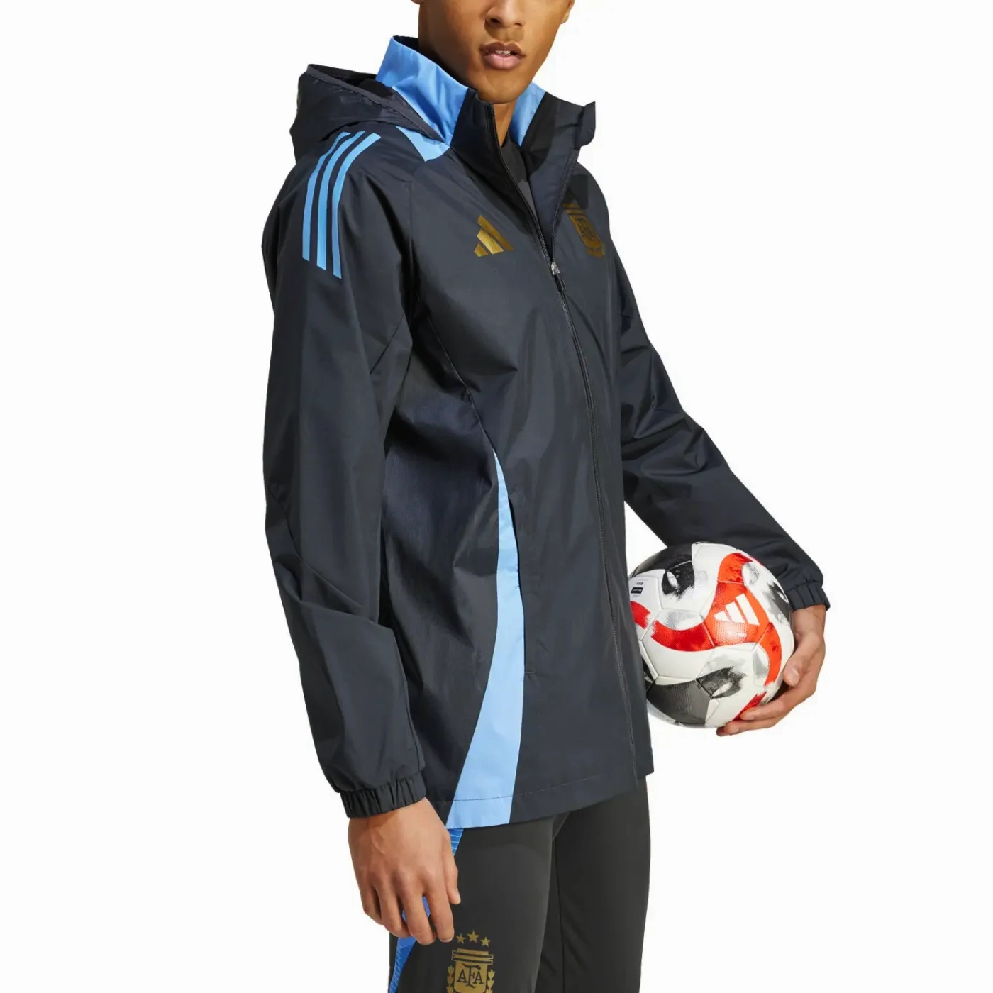MultiPocket Configuration Argentina soccer training rain jacket 2024/25 - Adidas