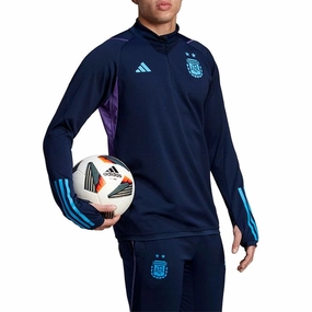 Argentina training technical Soccer tracksuit 2022/23 navy - Adidas Vegan-friendly
