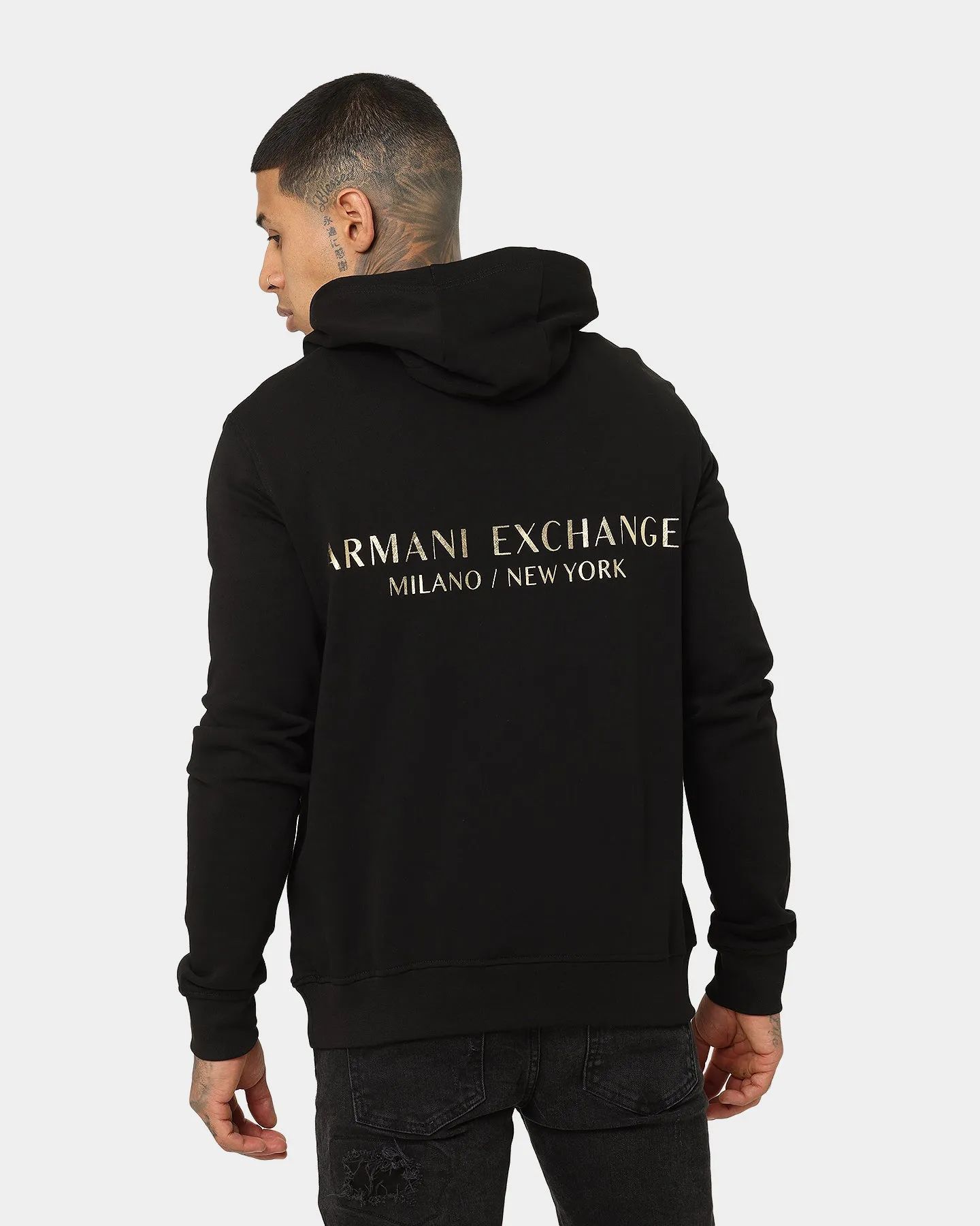 Armani Exchange Felpa Hoodie Black Neutral