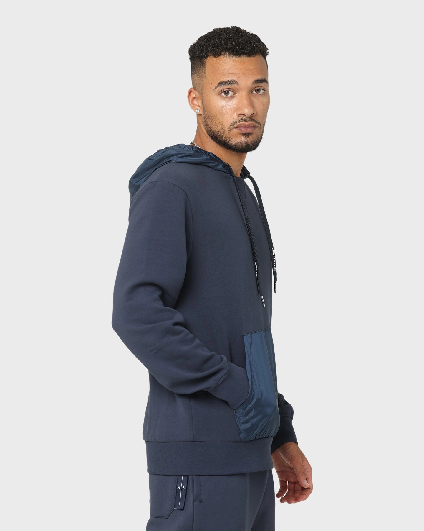 Armani Exchange Felpa Hoodie Outer Space Stretchable Fabric