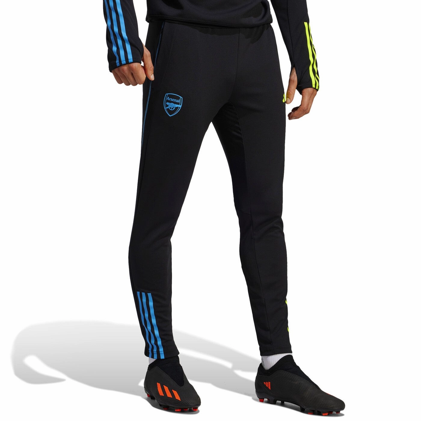 StrategicPaddingZones Sustainable production Arsenal black training technical soccer tracksuit 2023/24 - Adidas