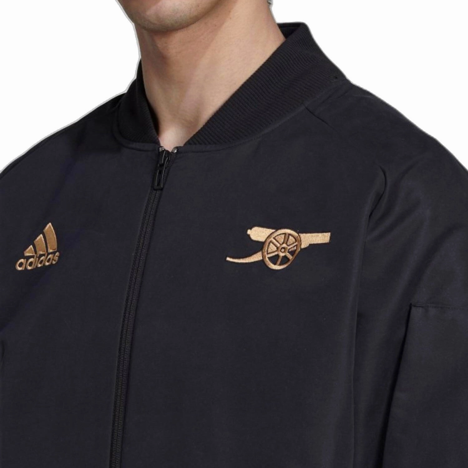 Arsenal FC black light padded bomber jacket 2023 - Adidas Organic Fabric