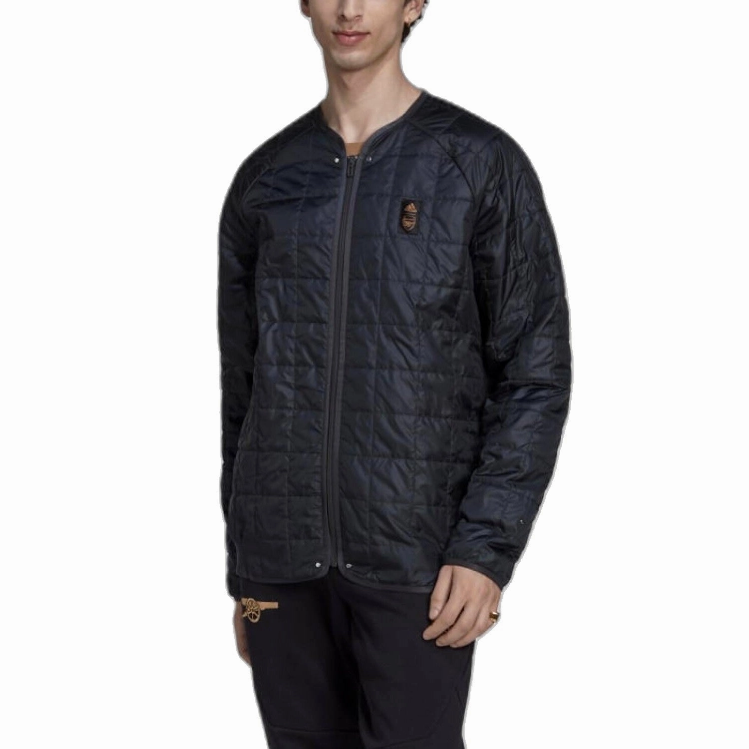 wind-resistant Arsenal FC black light padded bomber jacket 2023 - Adidas