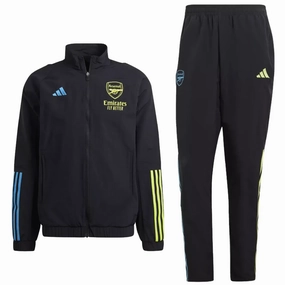 Orthotic Compatible Structure wellness Arsenal FC black presentation Soccer tracksuit 2023/24 - Adidas