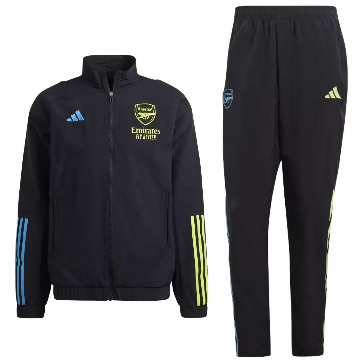 Orthotic Compatible Structure wellness Arsenal FC black presentation Soccer tracksuit 2023/24 - Adidas
