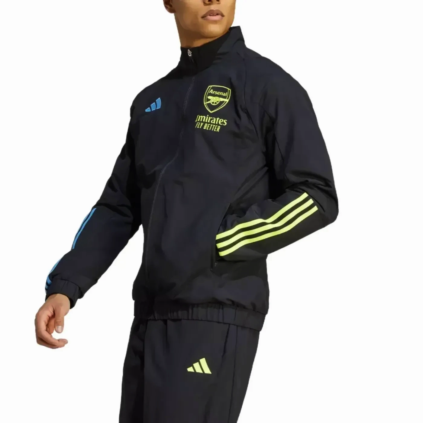Personality Workout clothing Arsenal FC black presentation Soccer tracksuit 2023/24 - Adidas