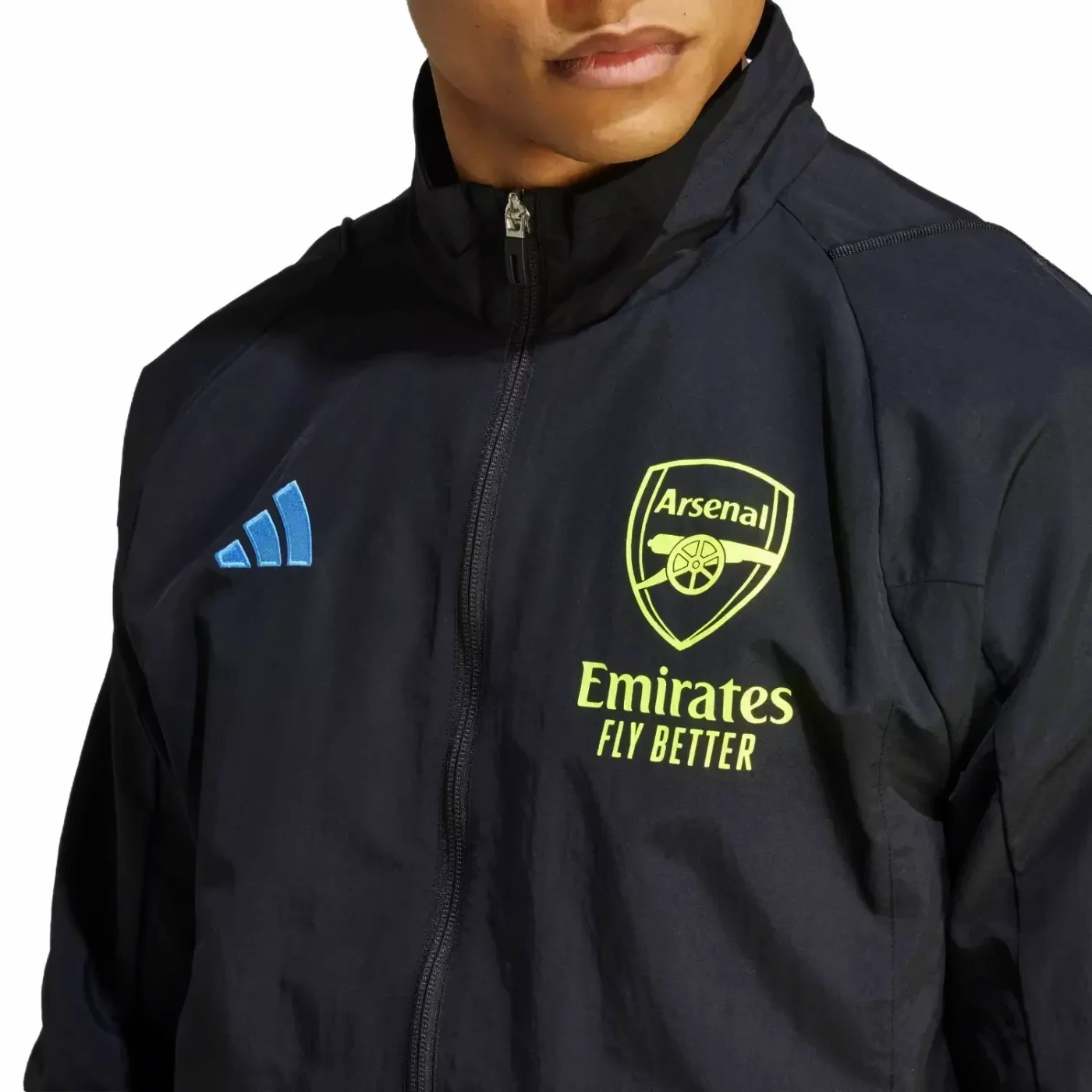 Arsenal FC black presentation Soccer tracksuit 2023/24 - Adidas DropIn Pocket Design