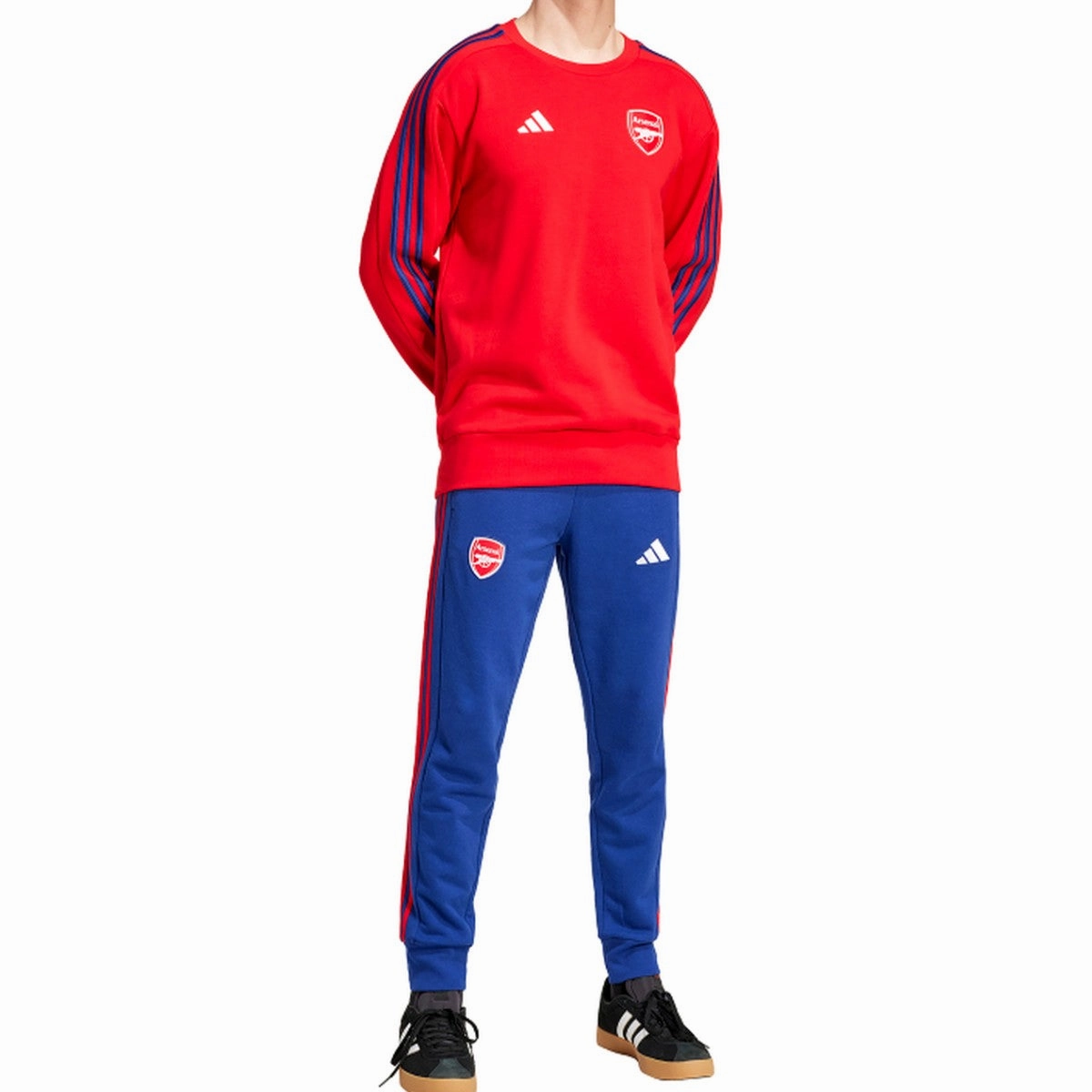 Youth sports wear Arsenal FC Casual 3S presentation sweat tracksuit 2024/25 - Adidas