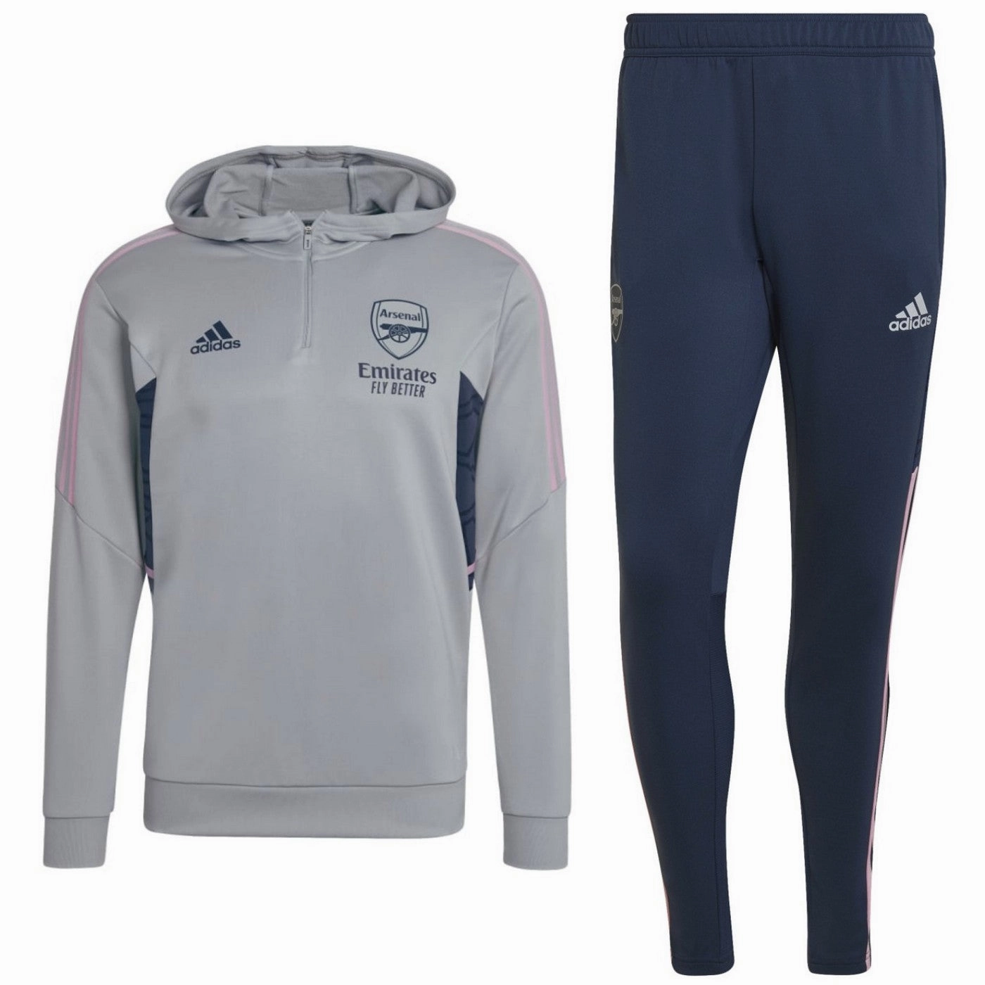 MoistureLock Dry Surface Wool Arsenal FC hooded training technical soccer tracksuit 2022/23 - Adidas
