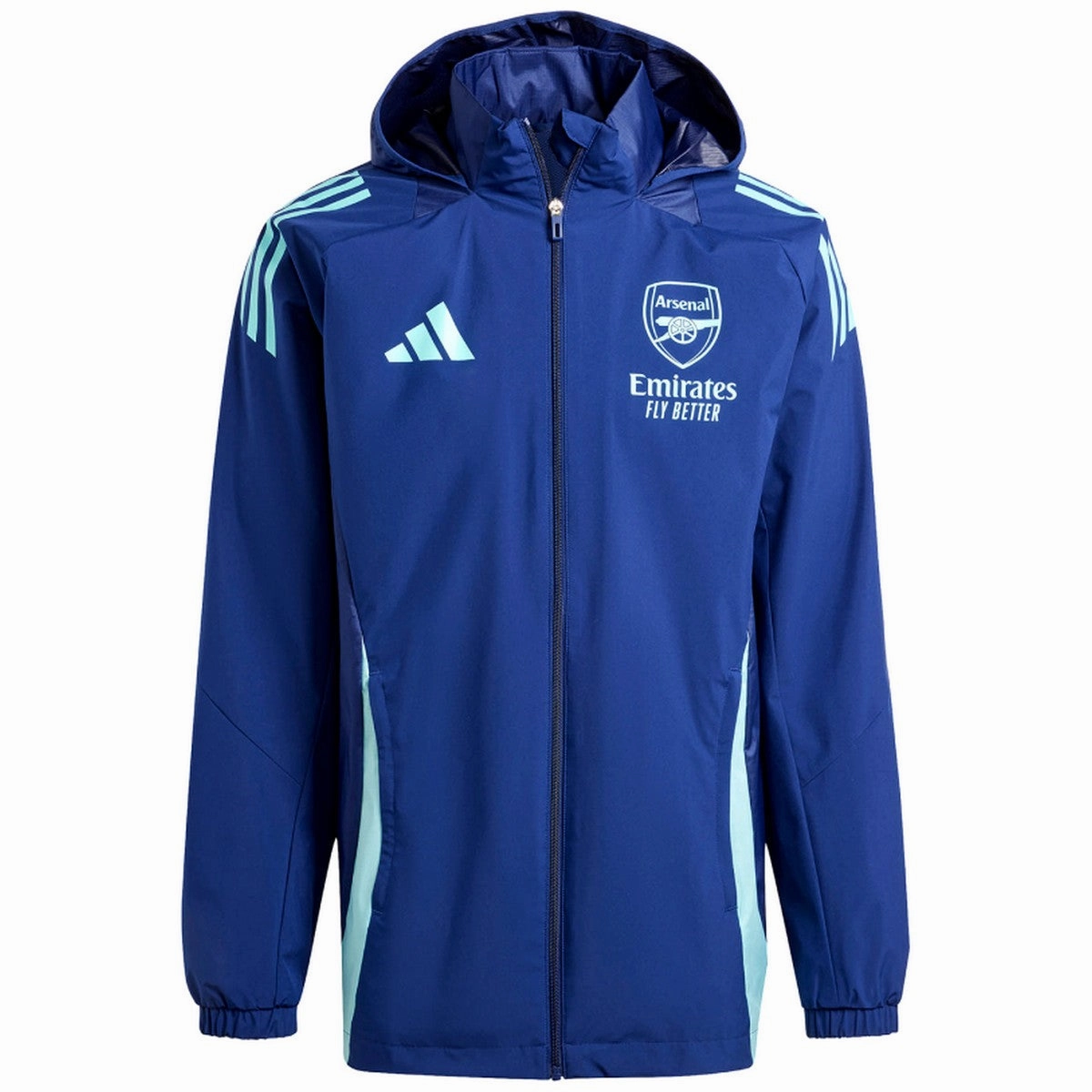 Arsenal FC navy blue soccer training rain jacket 2024/25 - Adidas interest