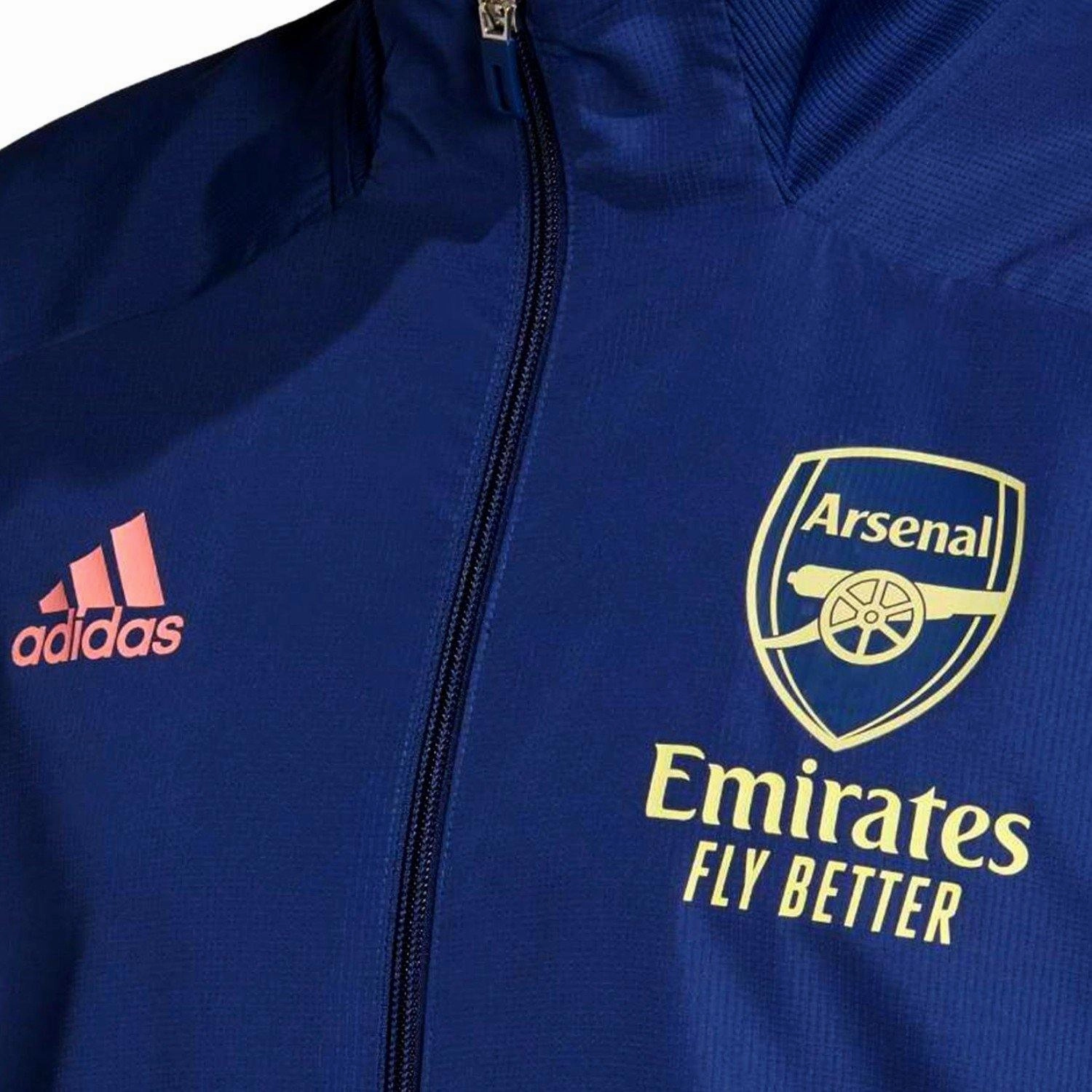 OdorBlocking Antimicrobial Finish Arsenal navy presentation Soccer tracksuit 2020/21 - Adidas