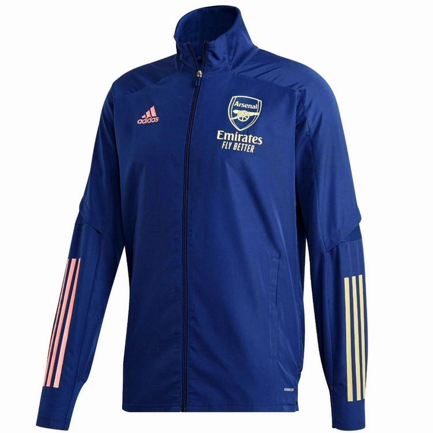 Arsenal navy presentation Soccer tracksuit 2020/21 - Adidas Moisture Wicking Fabric Luxury