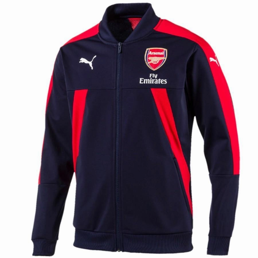 Arsenal Pre-Match Training Soccer Tracksuit 2017 Navy - Puma Wicking Breathable Layer User-Friendly