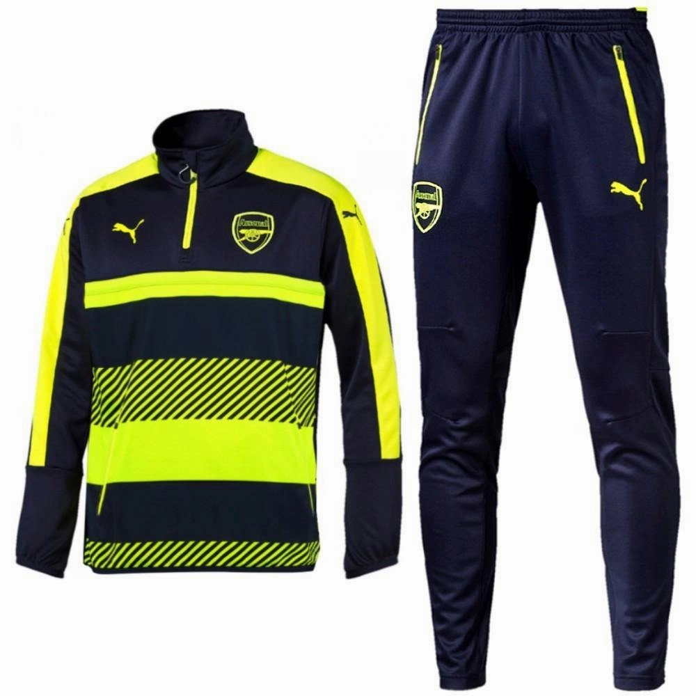 Arsenal Ucl Technical Training Soccer Tracksuit 2016/17 Navy/Fluo - Puma Polystyrene