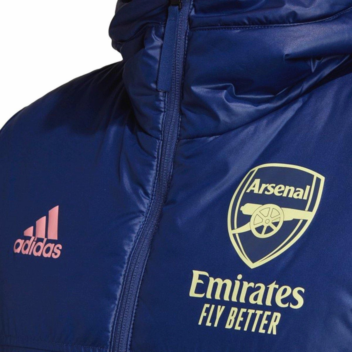 Online Shopping Arsenal winter training bench soccer jacket 2020/21 navy - Adidas