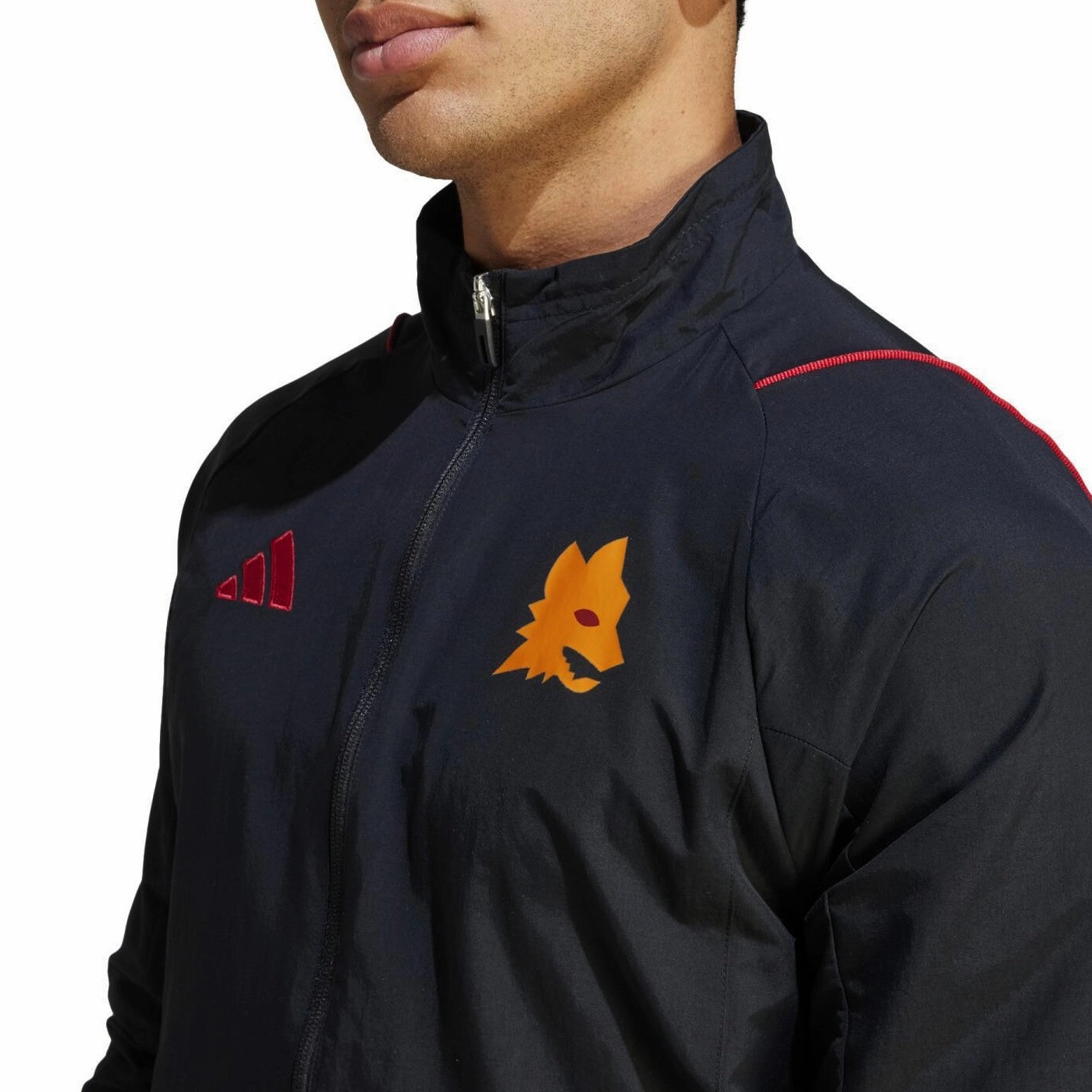 Personalized AS Roma black presentation Soccer tracksuit 2023/24 - Adidas