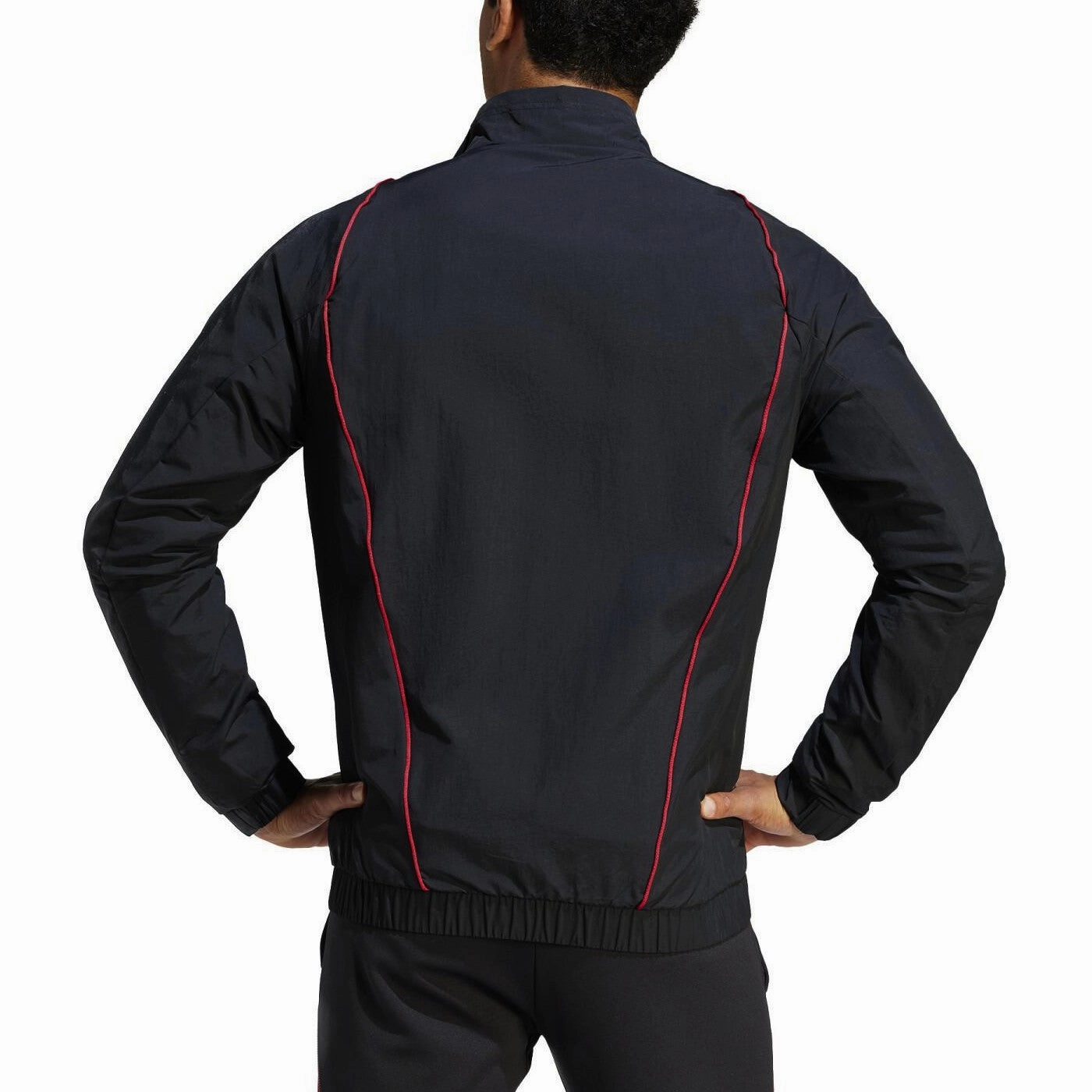 AS Roma black presentation Soccer tracksuit 2023/24 - Adidas nylon