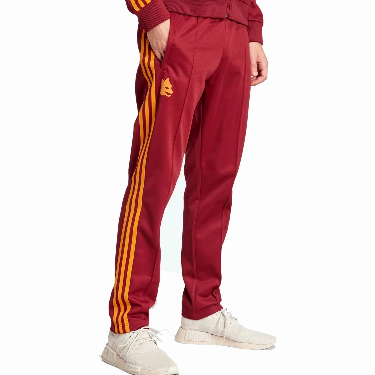 AS Roma Originals casual presentation soccer pants 2024 - Adidas Moisture Management Technology steaming