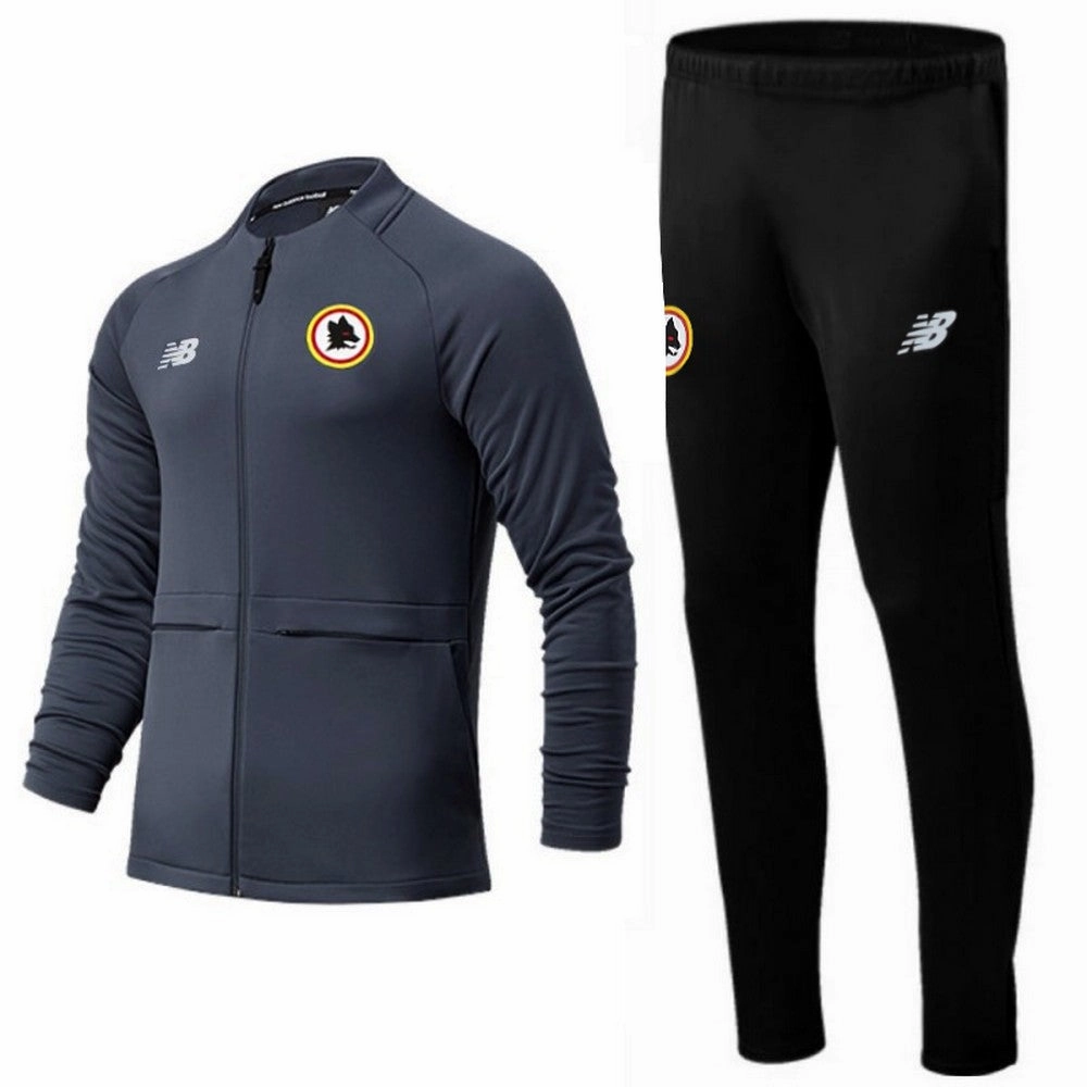 AntiOdor Technology AS Roma training presentation soccer tracksuit 2021/22 - New Balance