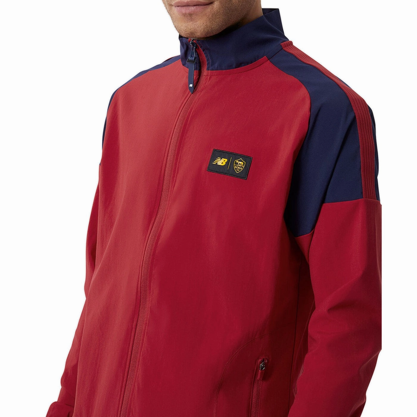 MultiPocket Utility Design AS Roma training presentation soccer tracksuit 2022/23 - New Balance