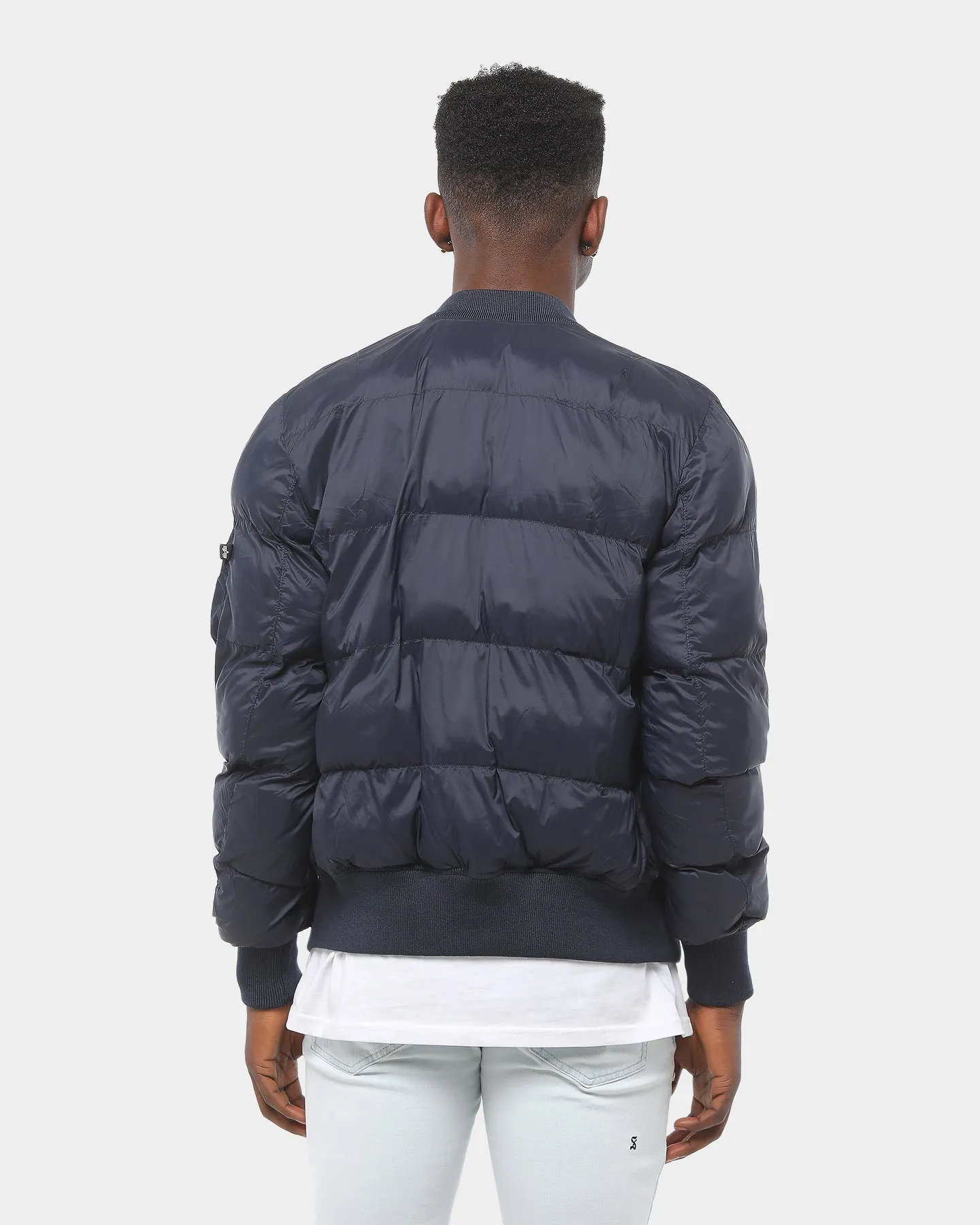 Alpha Industries MA-1 Echo Flight Puffer Jacket Blue Liability