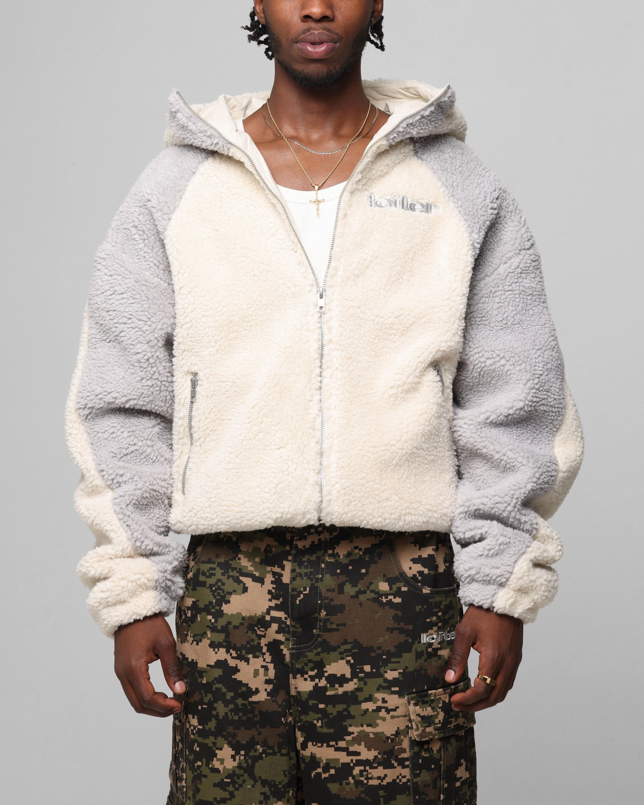 Loiter Speedway Fleece Jacket Stone High-Performance Wear