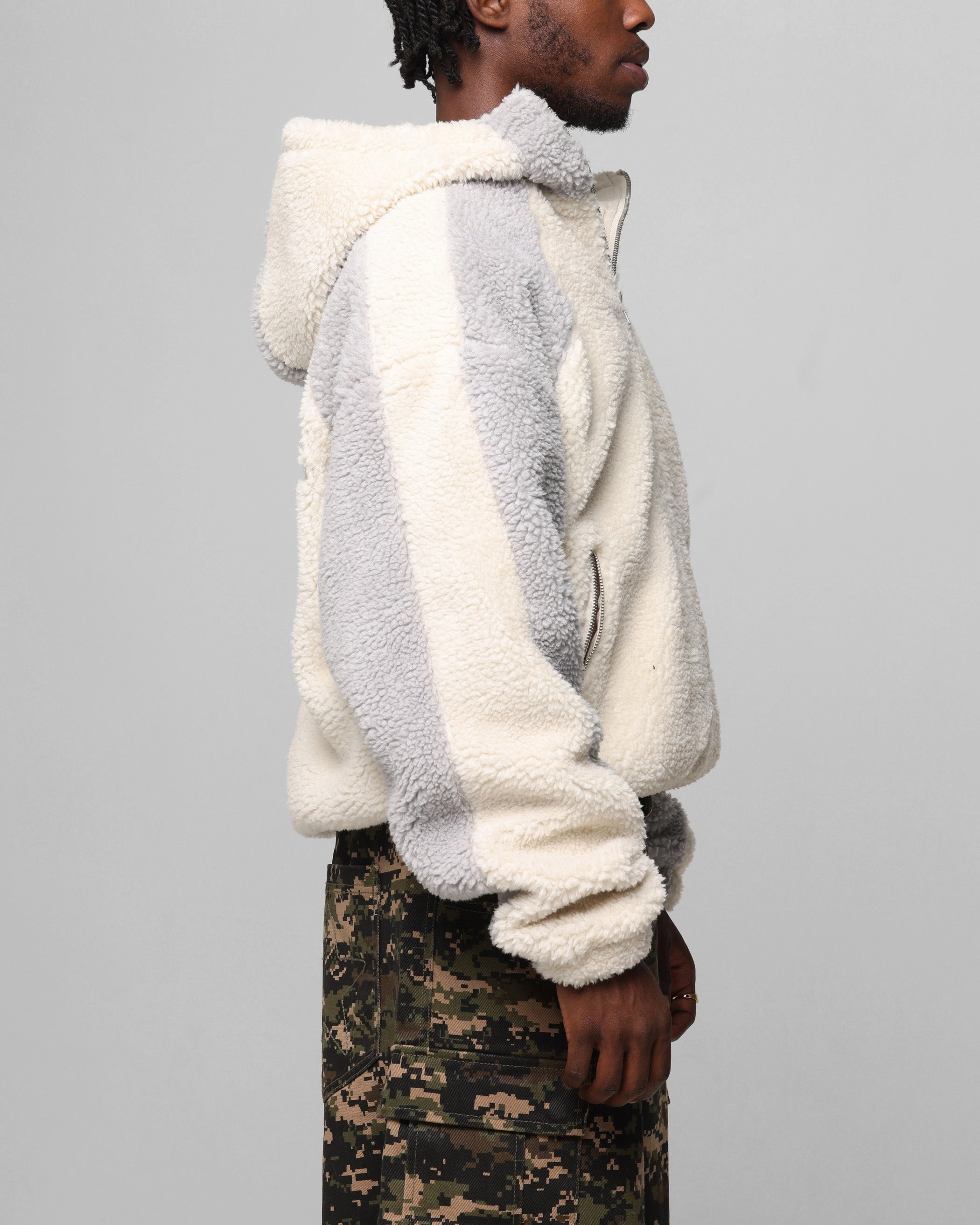 Loiter Speedway Fleece Jacket Stone suburban residents Windproof Barrier Design