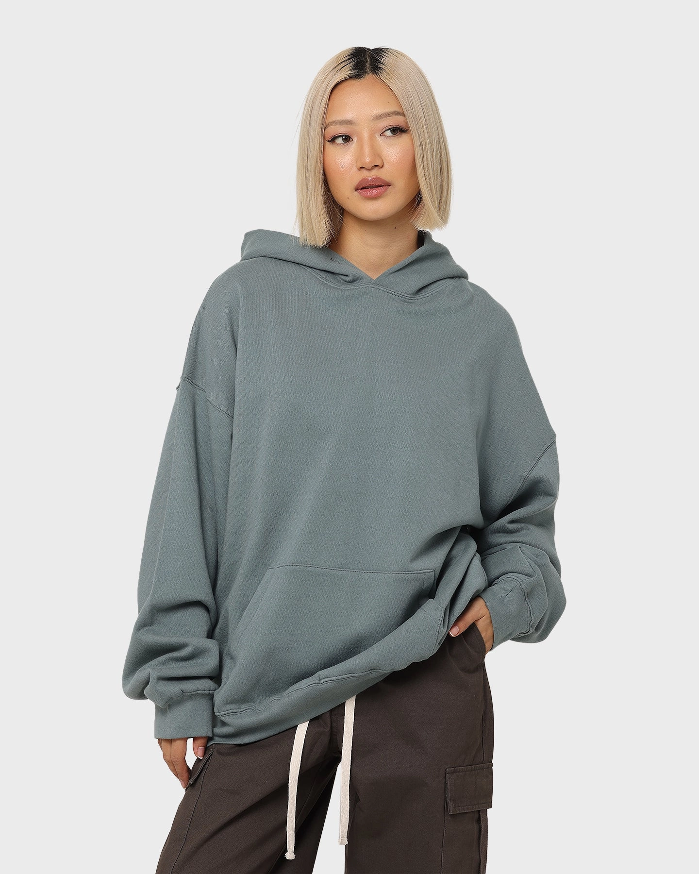 MNML Every Day Hoodie Dark Teal Outerwear Example