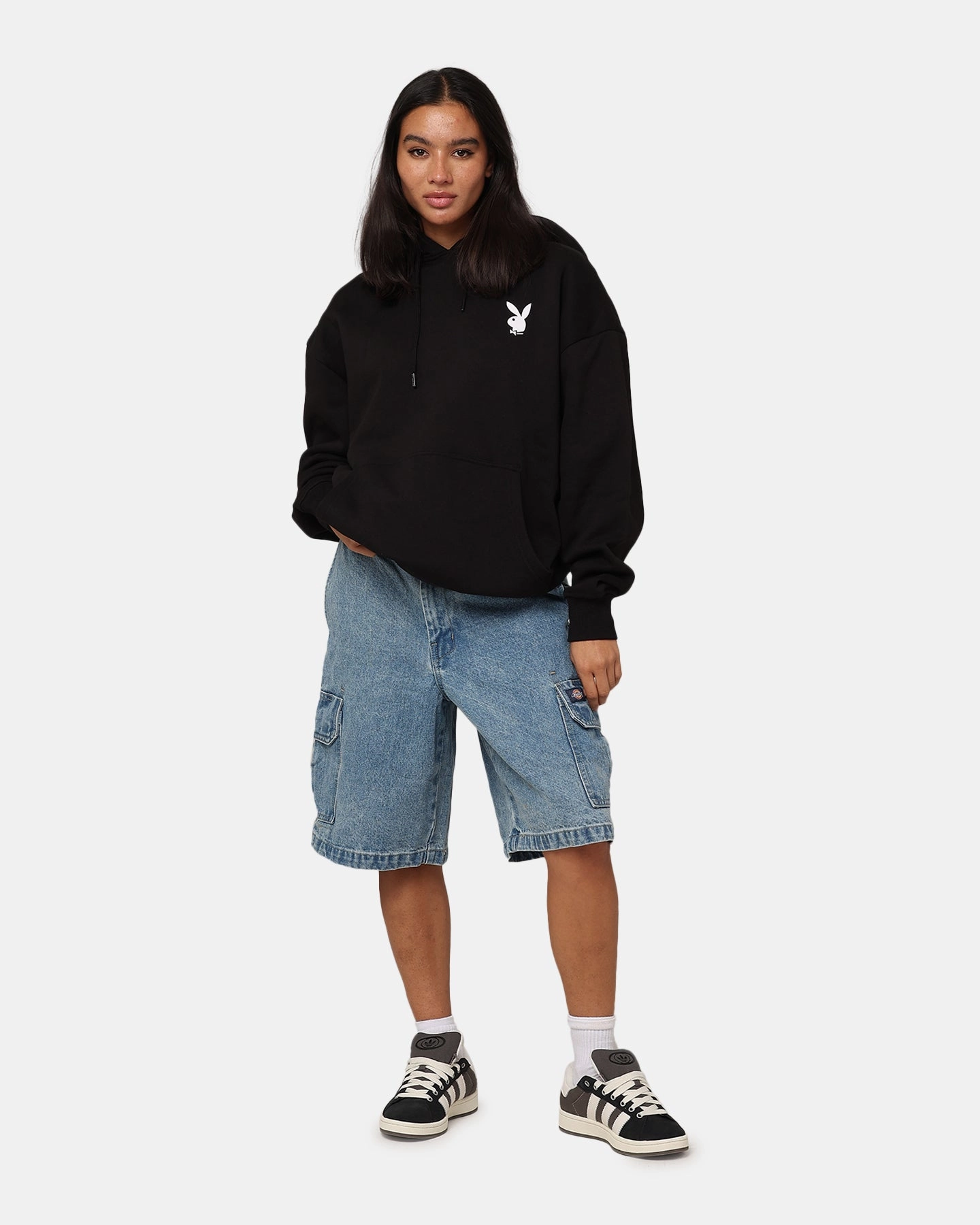 Noise Reducing Fabric Playboy Stack Original Hoodie Black