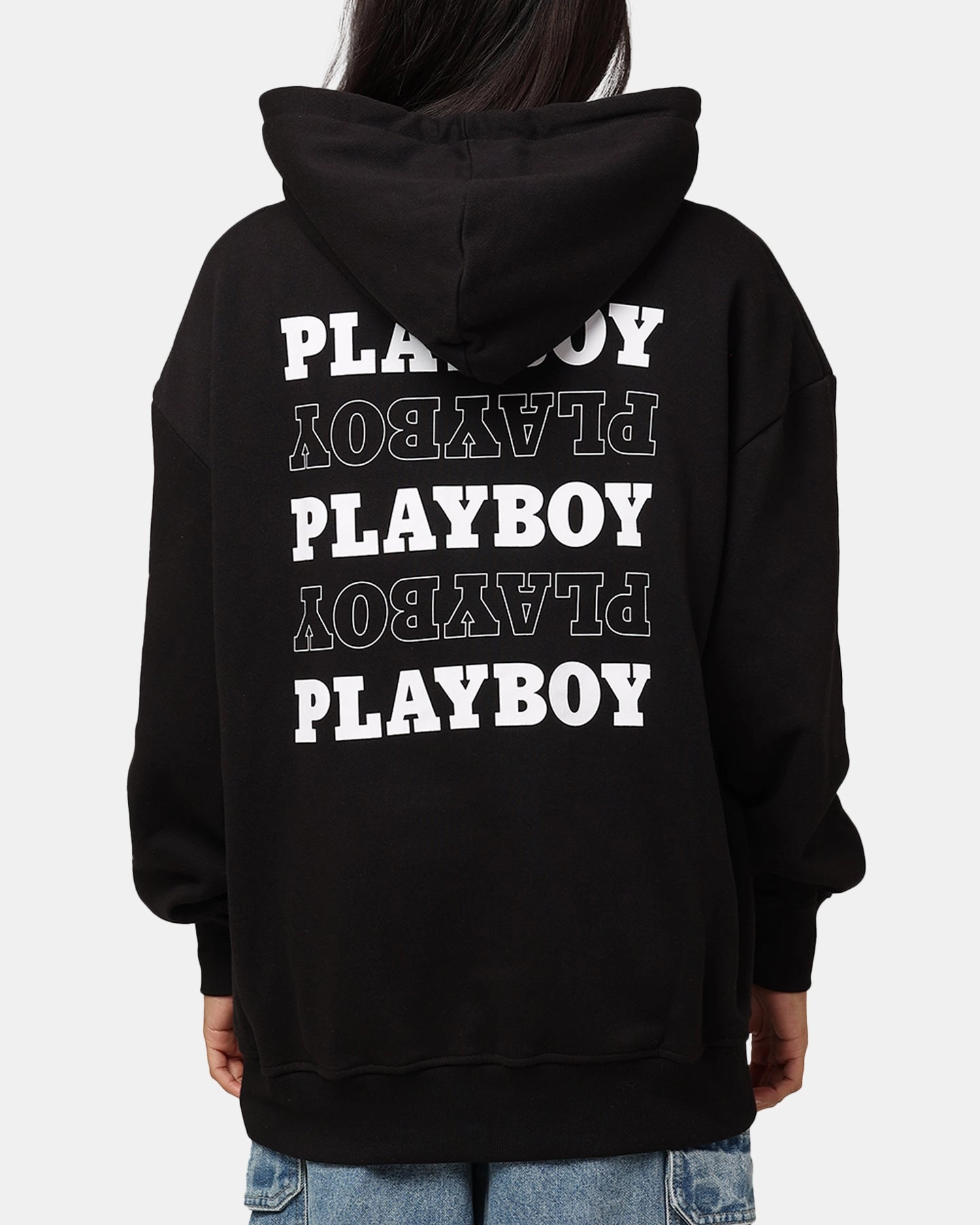 Playboy Stack Original Hoodie Black Weatherproof Shell