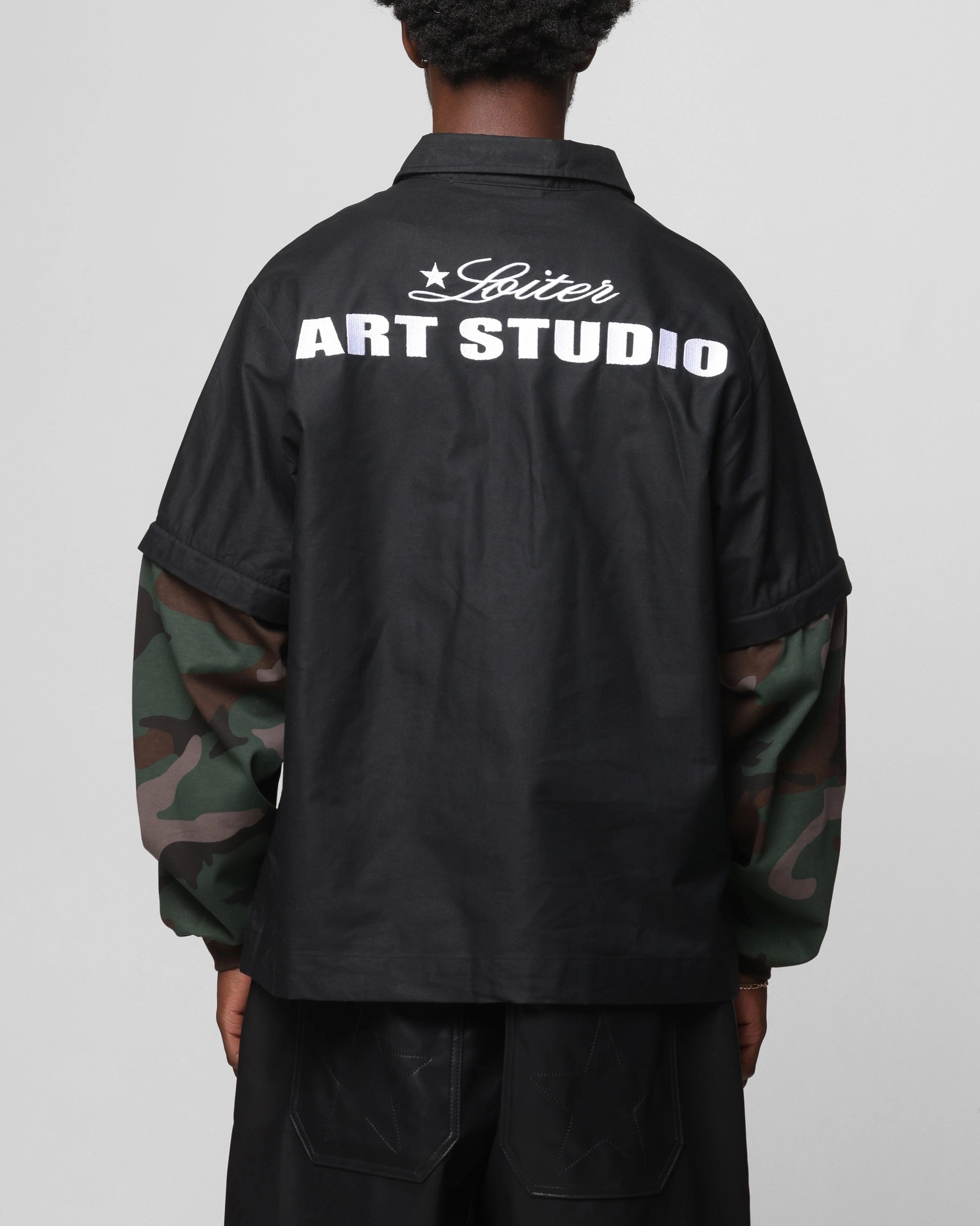 Loiter Art Studio Work Shirt Black/Camo Non Static Finish