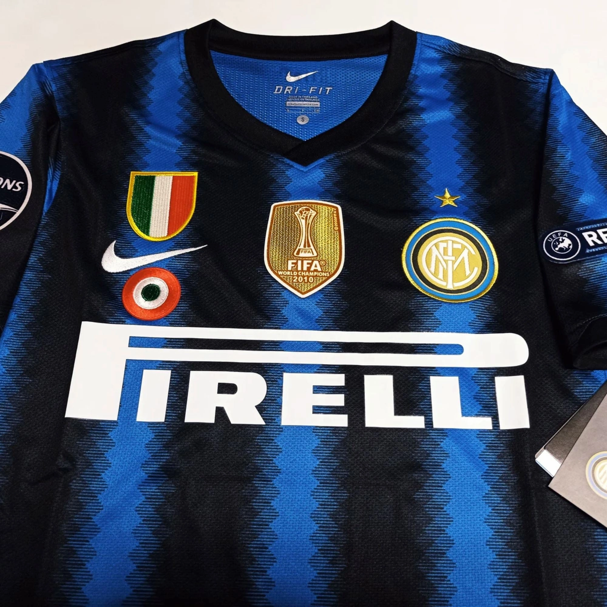 2010/11 Inter Milan Home Jersey with full patches Lightweight Mesh Panels Taped Shoulder Seams