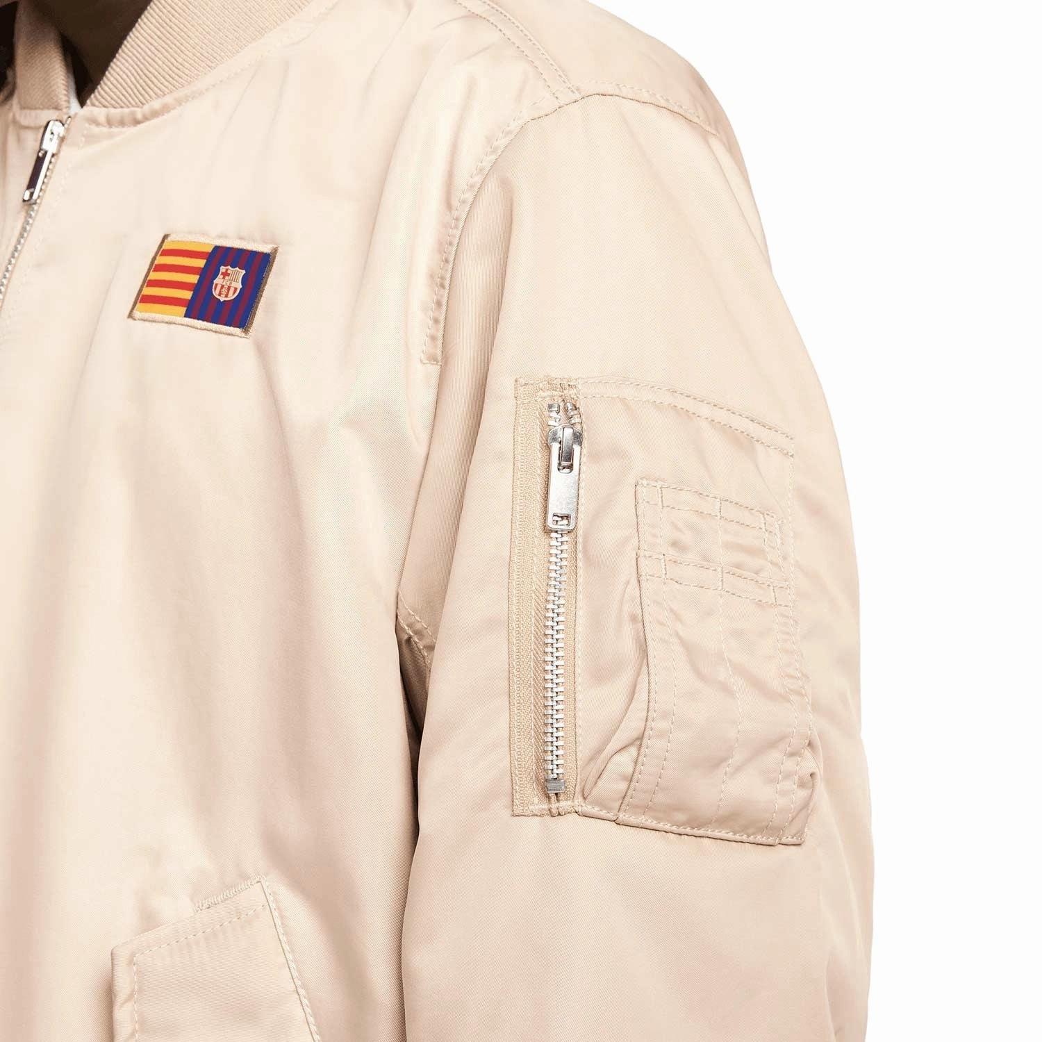 FC Barcelona presentation bomber jacket 2023 desert beige - Nike Ring