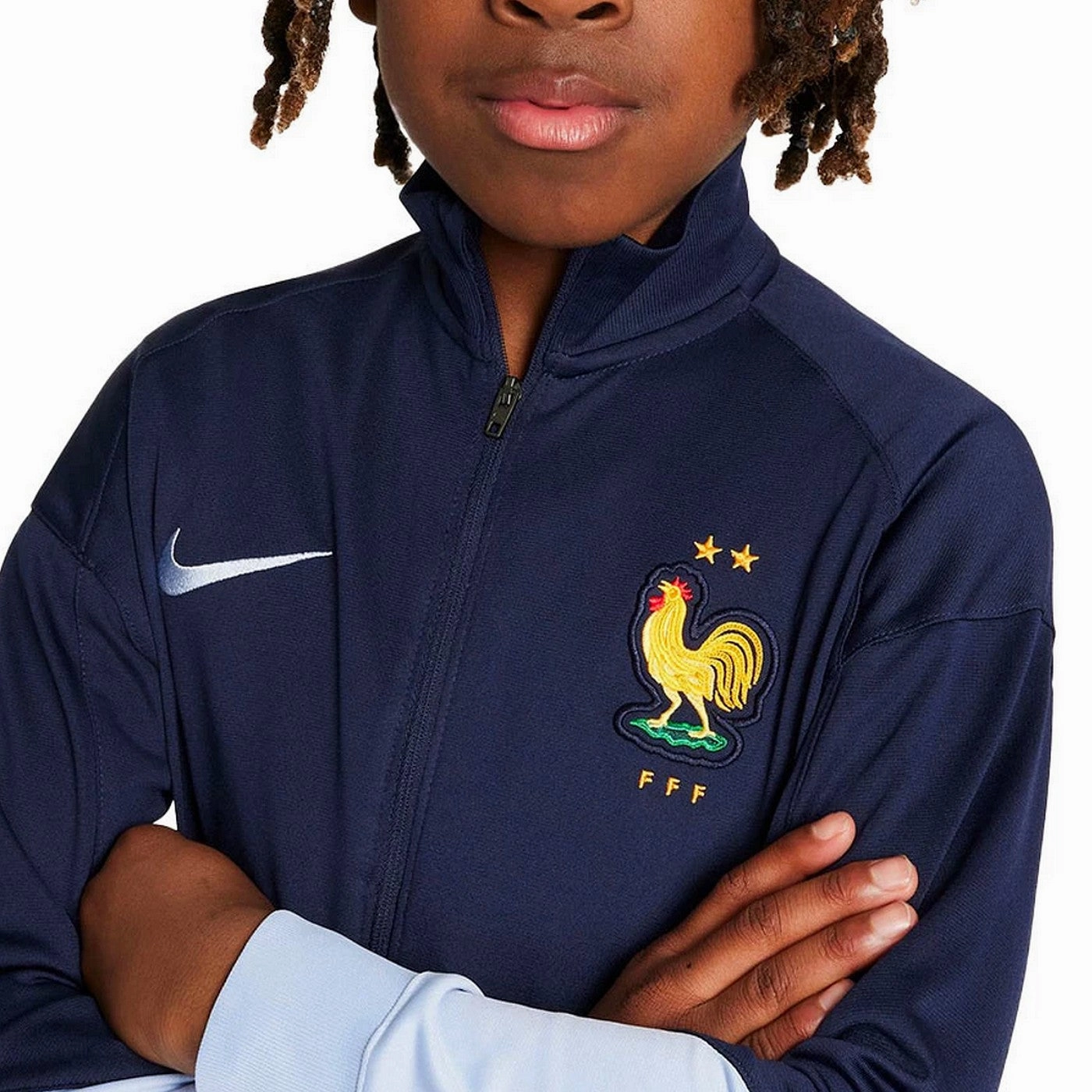 Performance factor Strap Kids - France training presentation soccer tracksuit 2024/25 navy - Nike