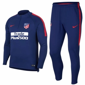 buckle Atletico Madrid Blue Technical Training Soccer Tracksuit 2018/19 - Nike