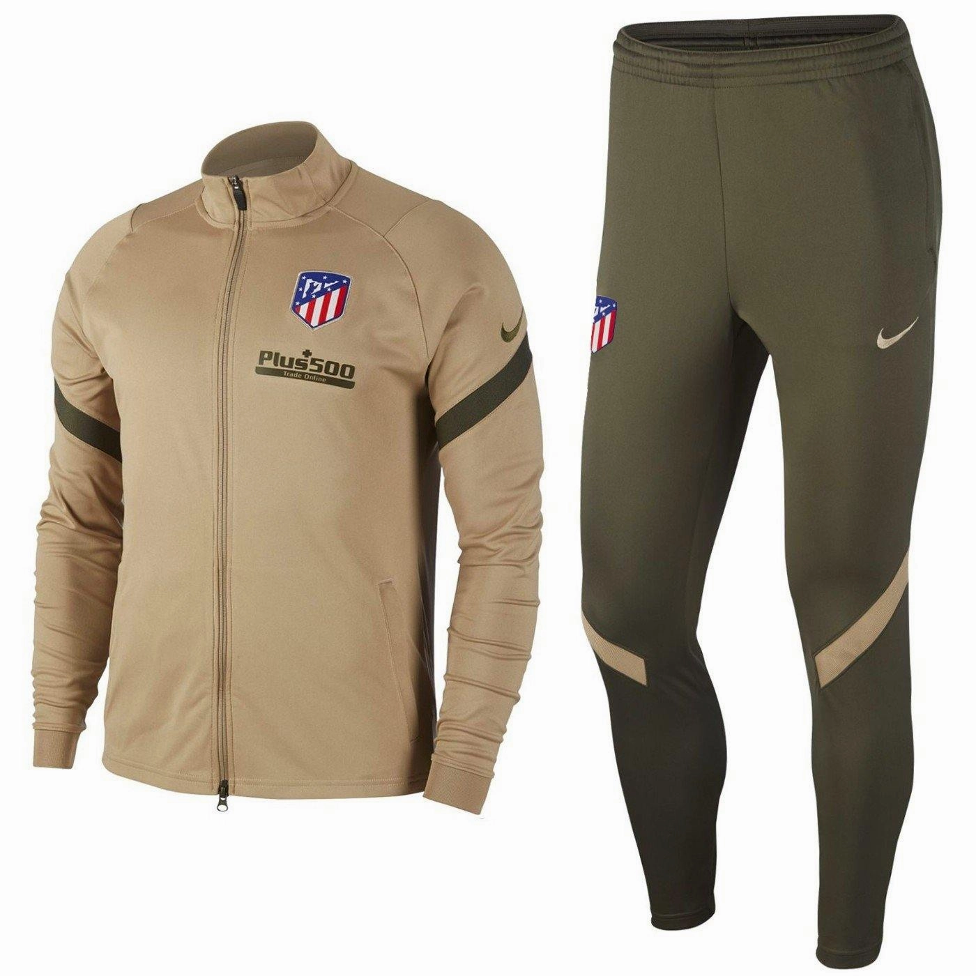 Flatlock stitching Atletico Madrid training presentation soccer tracksuit 2020/21 - Nike