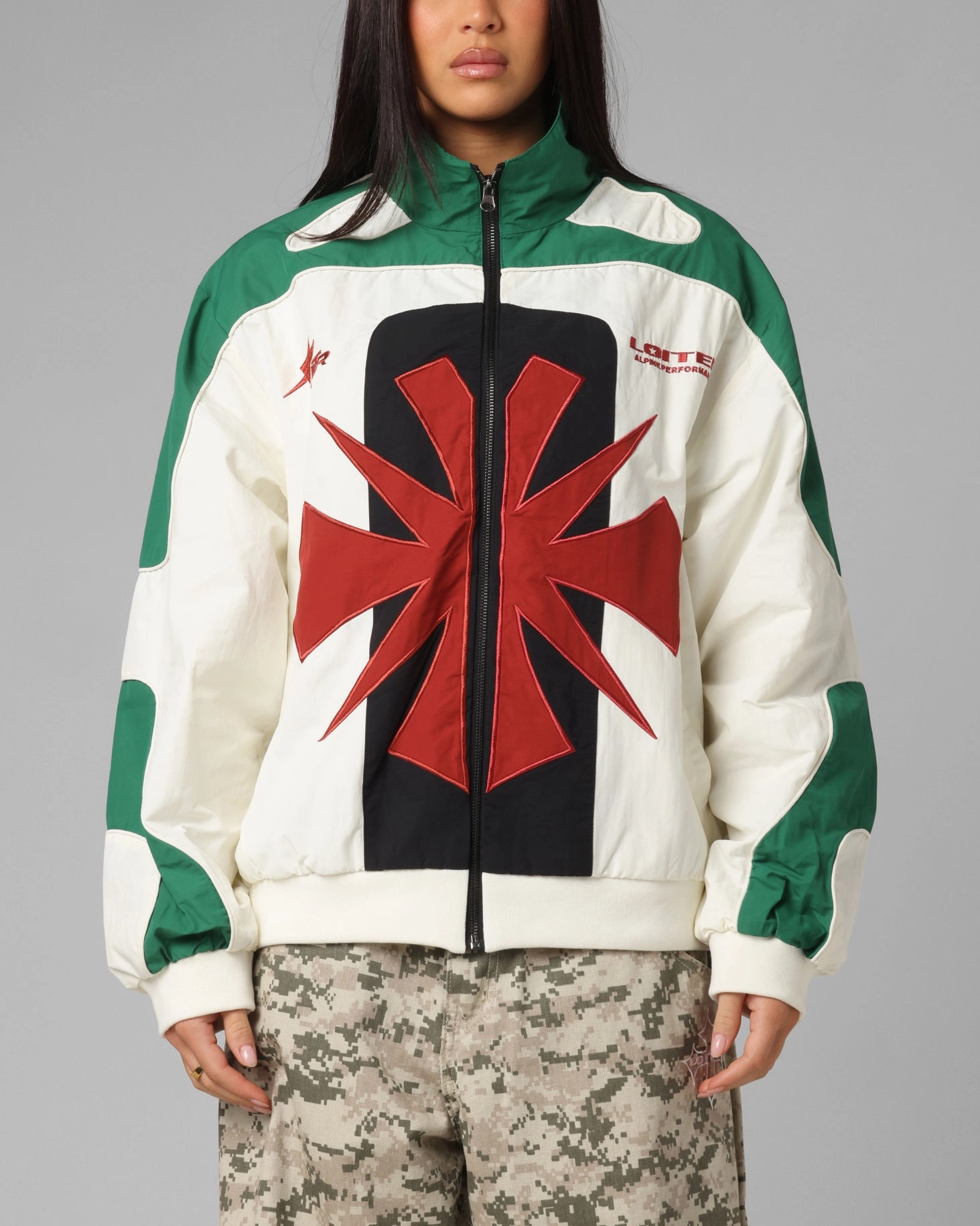 Forget bag Loiter Club Classic Track Jacket White/Green