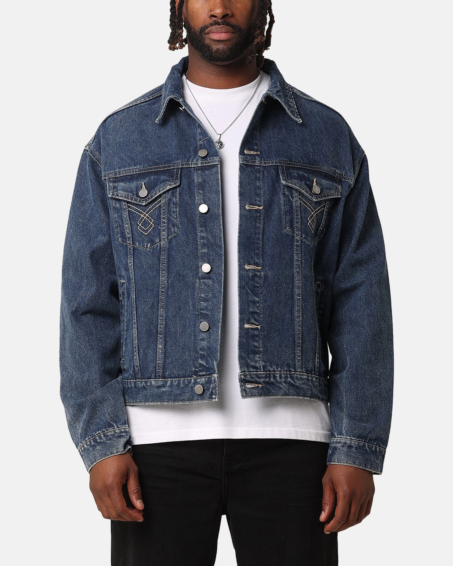 Cozy Design Feedback XXIII Classic Trucker Denim Jacket Mid Blue