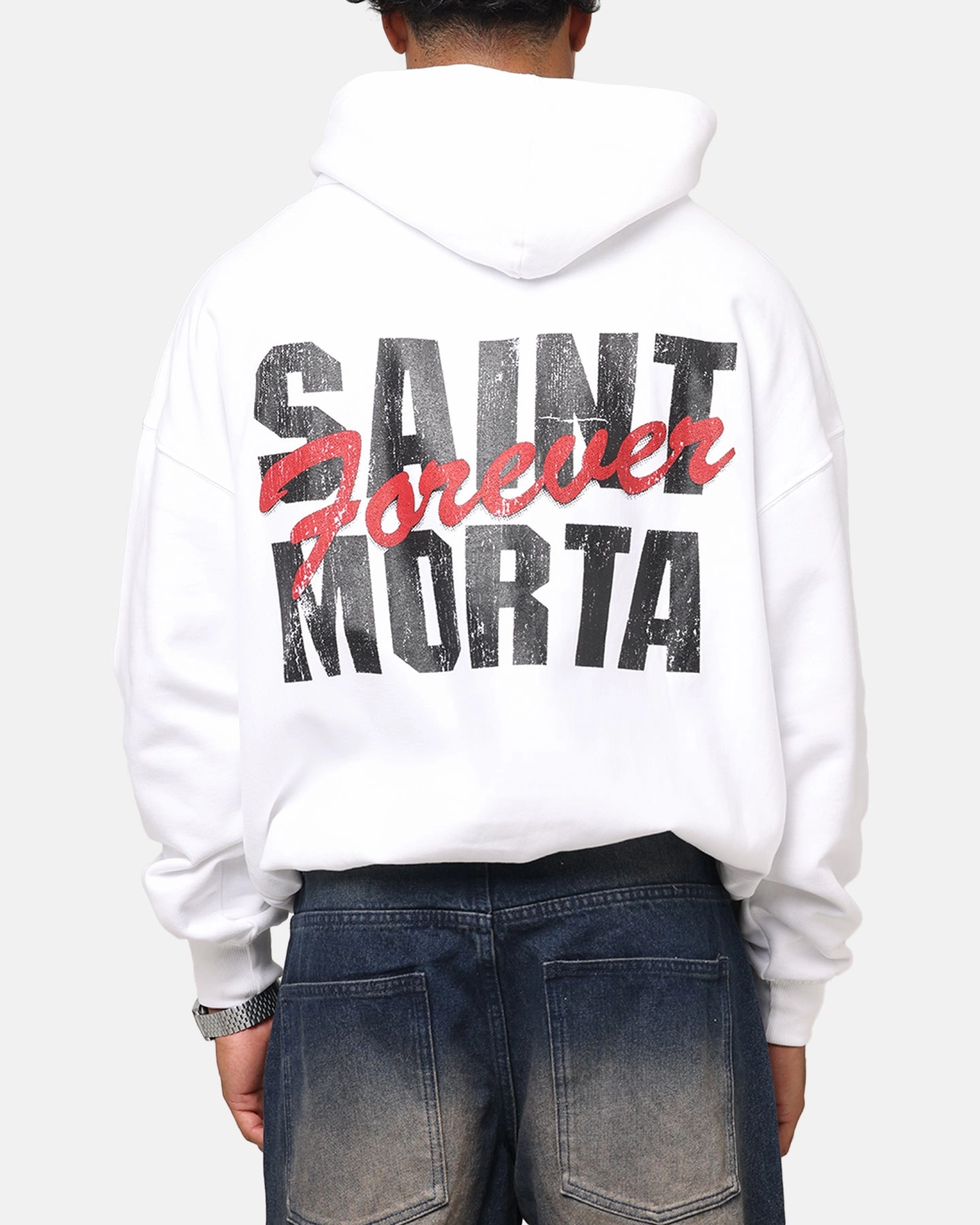 Sheen Saint Morta Forever Boxy Hoodie White