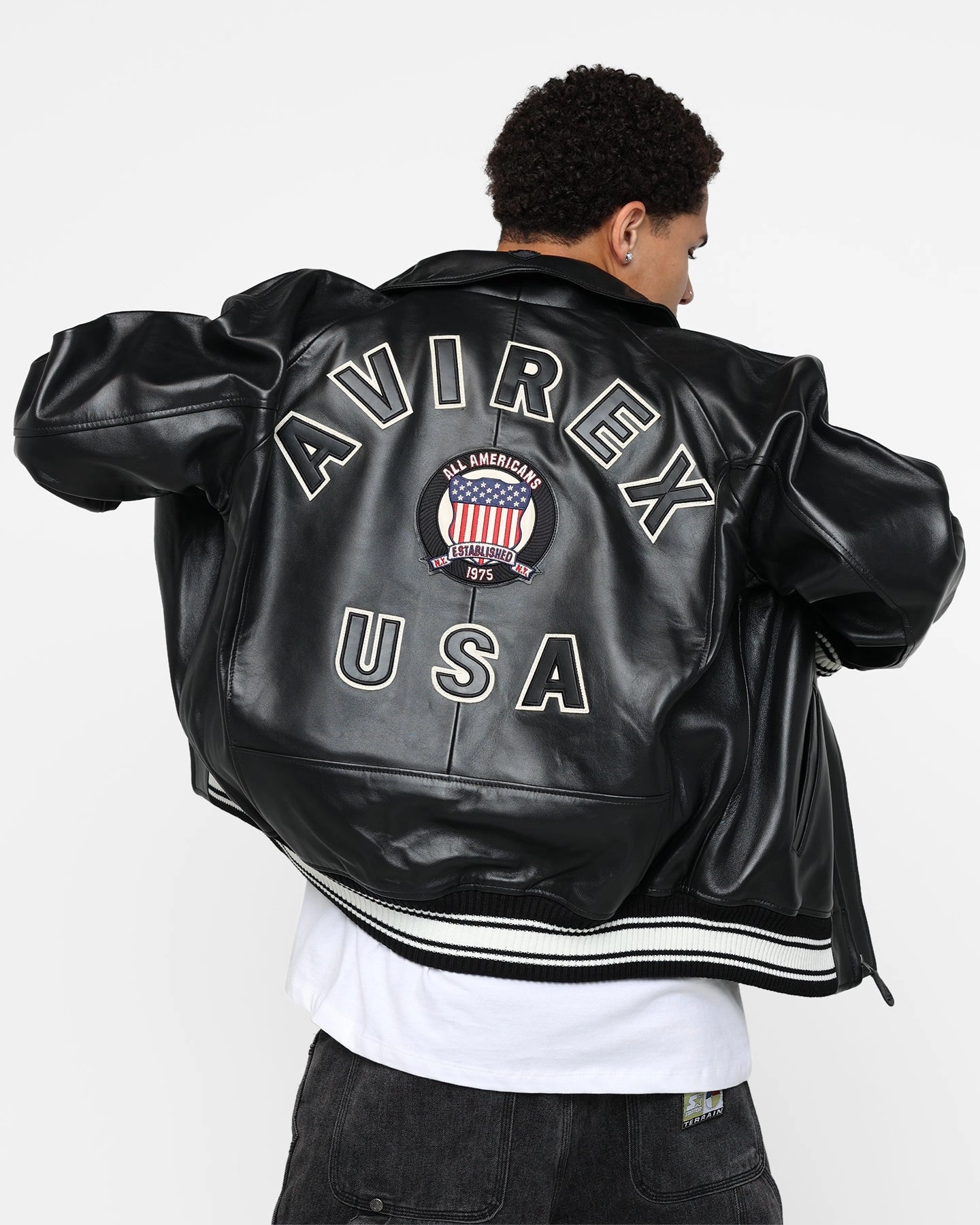 AntiStaticLining Avirex Icon Jacket Jet Black