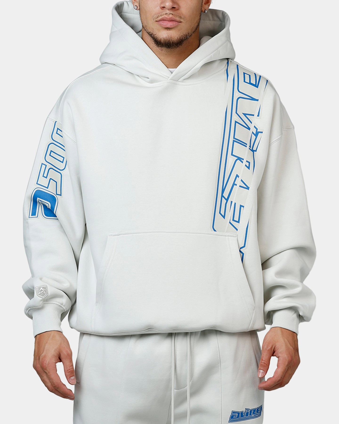 Avirex Spider Racer Hoodie Grey coastal Brown