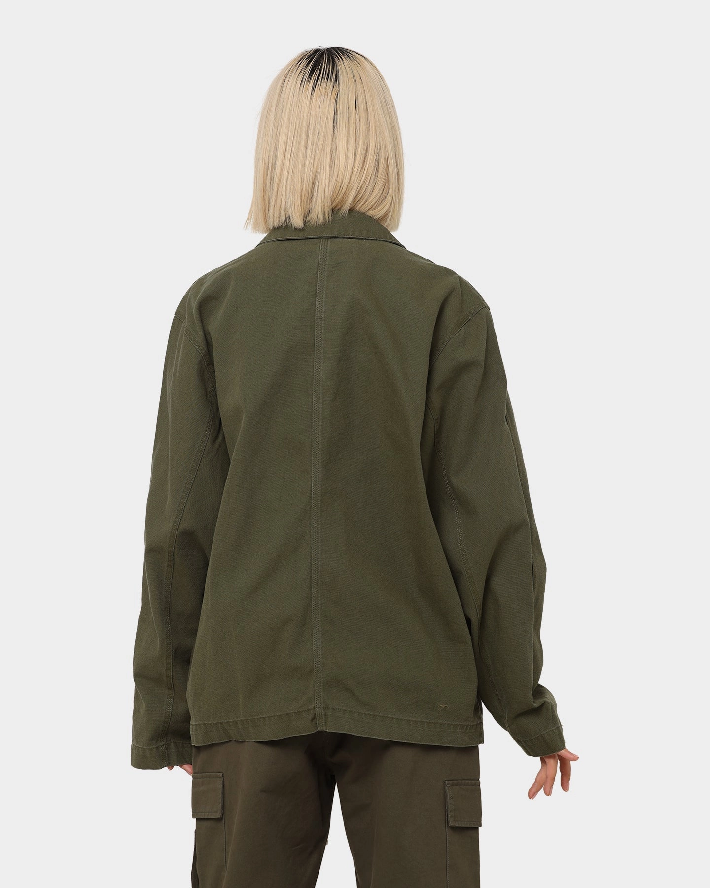 Temperature Regulating Fabric Nike Nike Life Unlined Chore Coat Jacket Rough Green/White