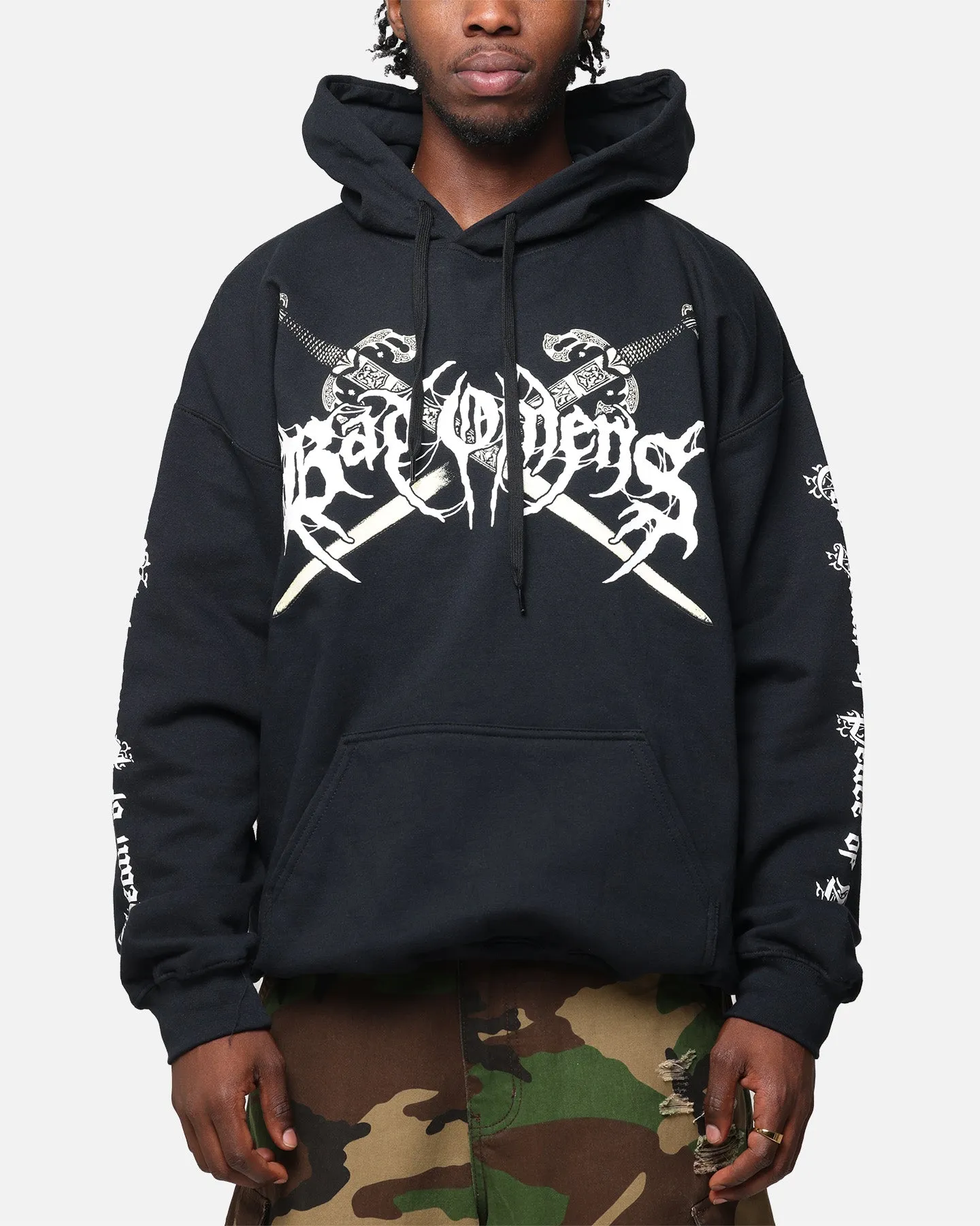Bad Omens Skull Grave Hoodie Black Shelf Linen
