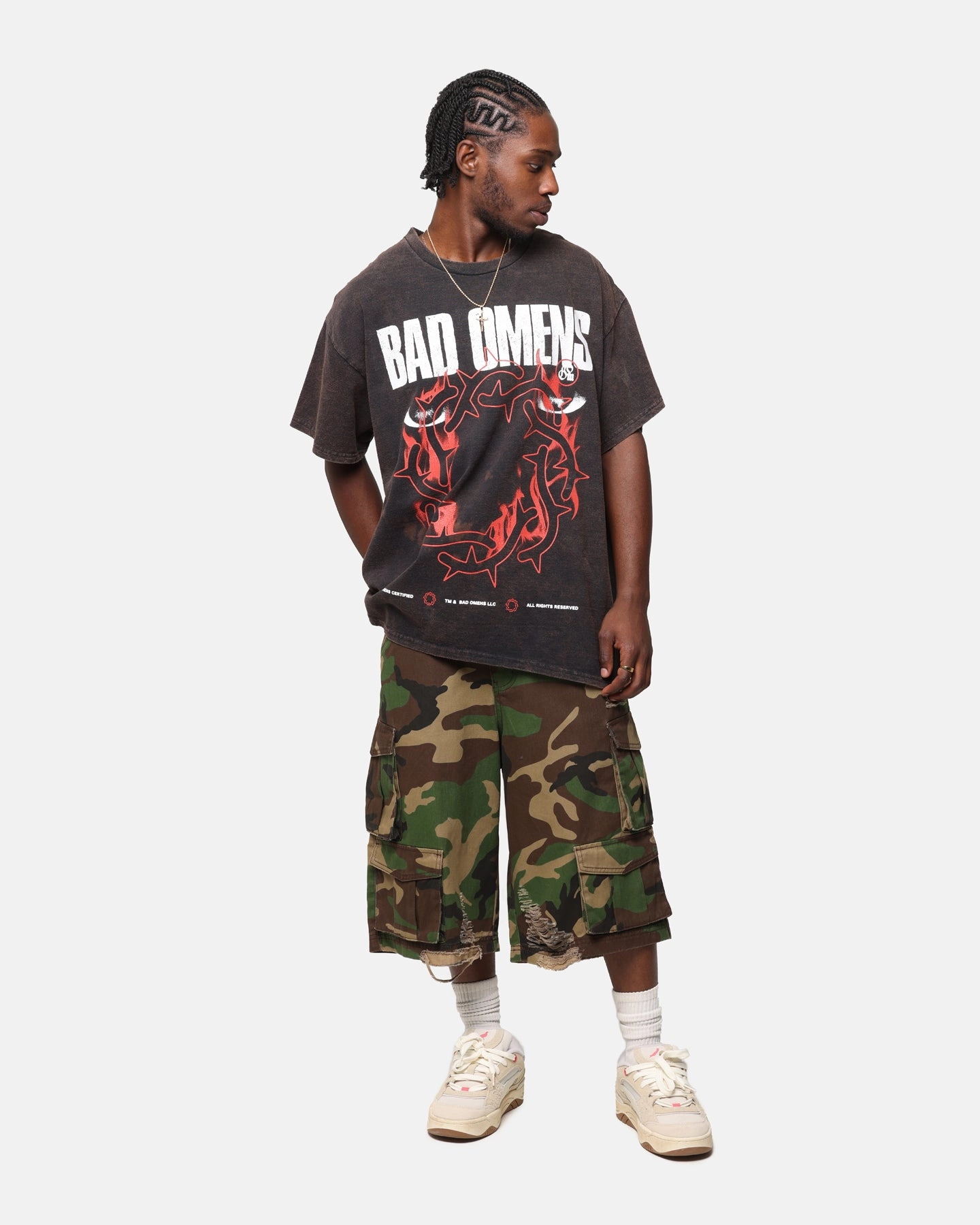 Bad Omens Flame Symbol T-Shirt Black Vintage Minimalist Aesthetic Cool and Relaxed