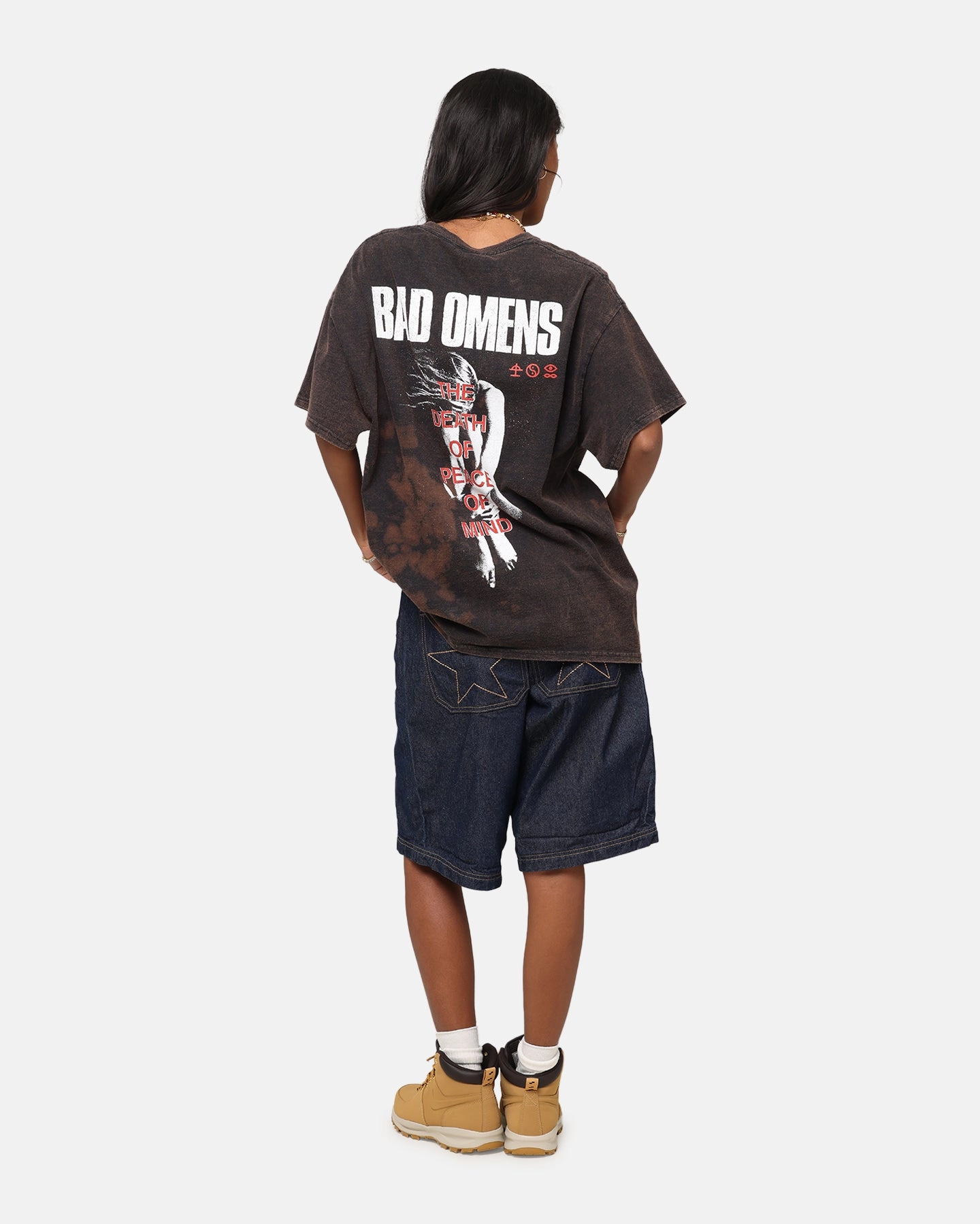 Bad Omens Flame Symbol T-Shirt Black Vintage Christmas Multi Directional Stretch