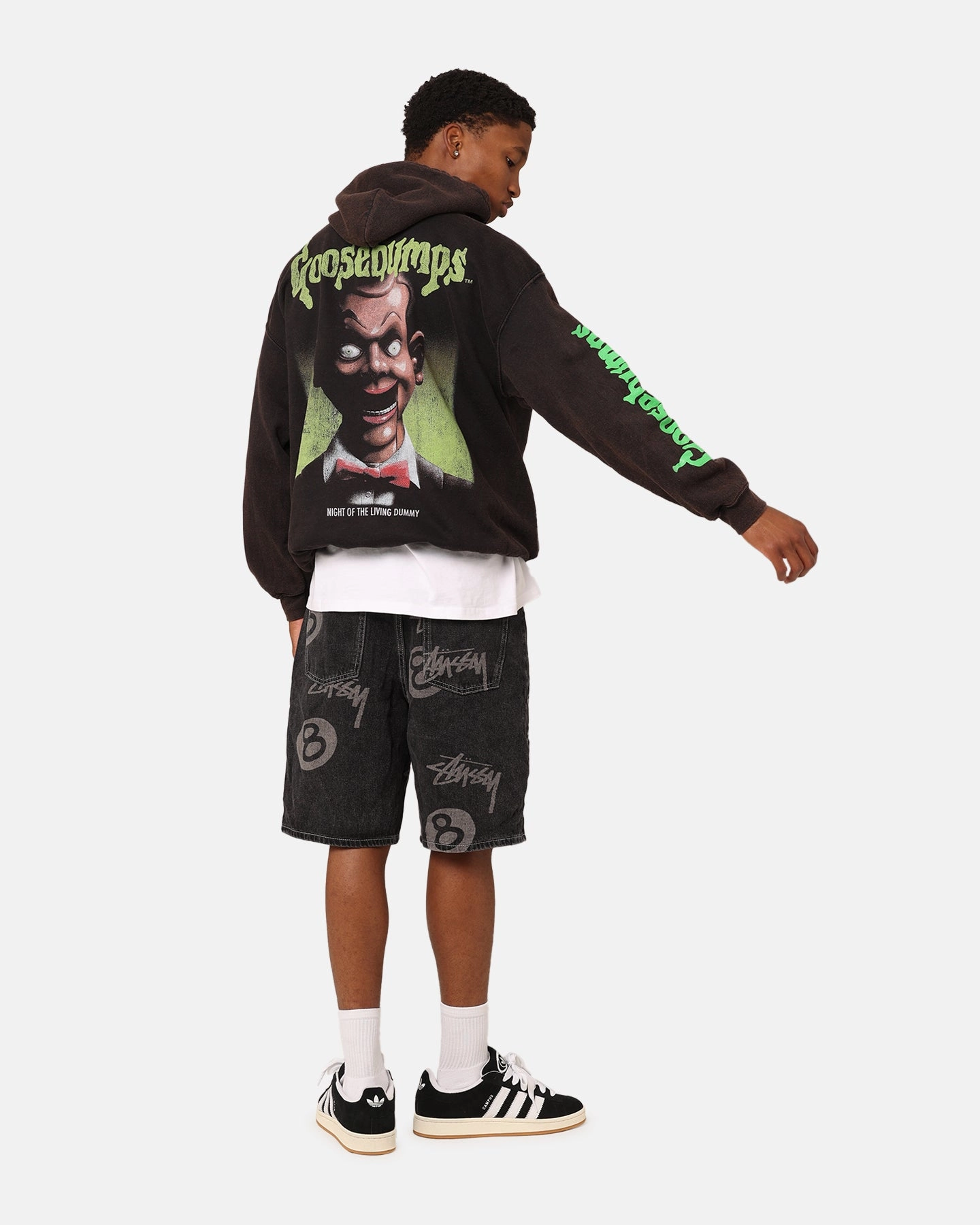 Tear Resistant Panels American Thrift X Goosebumps Living Dummy Hoodie Washed Charcoal