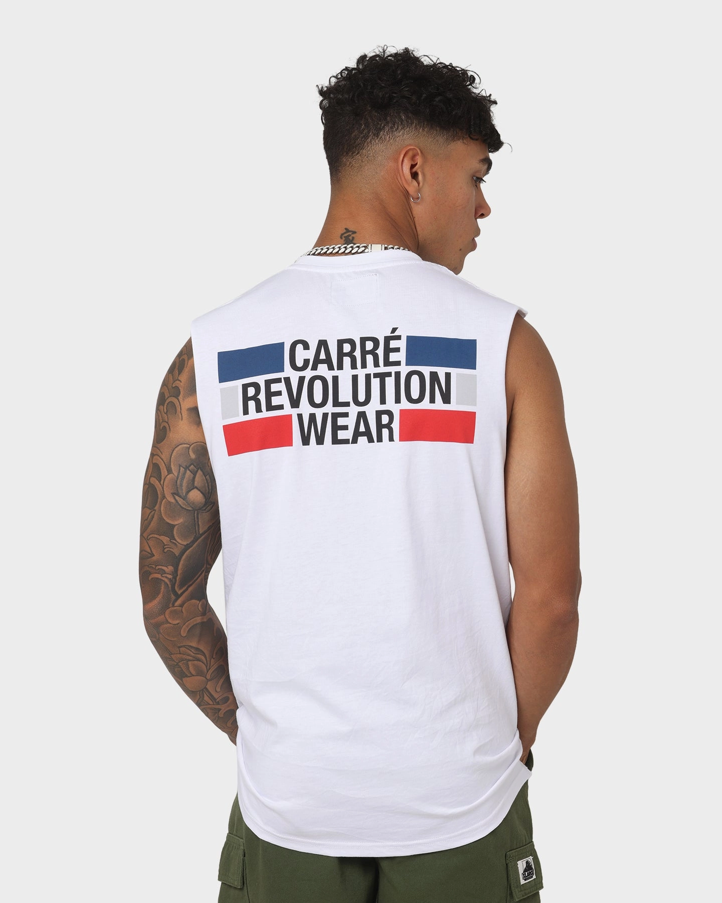 Seasonal Must-Have Best Seller Carre Carr??-CRV Muscle T-Shirt White