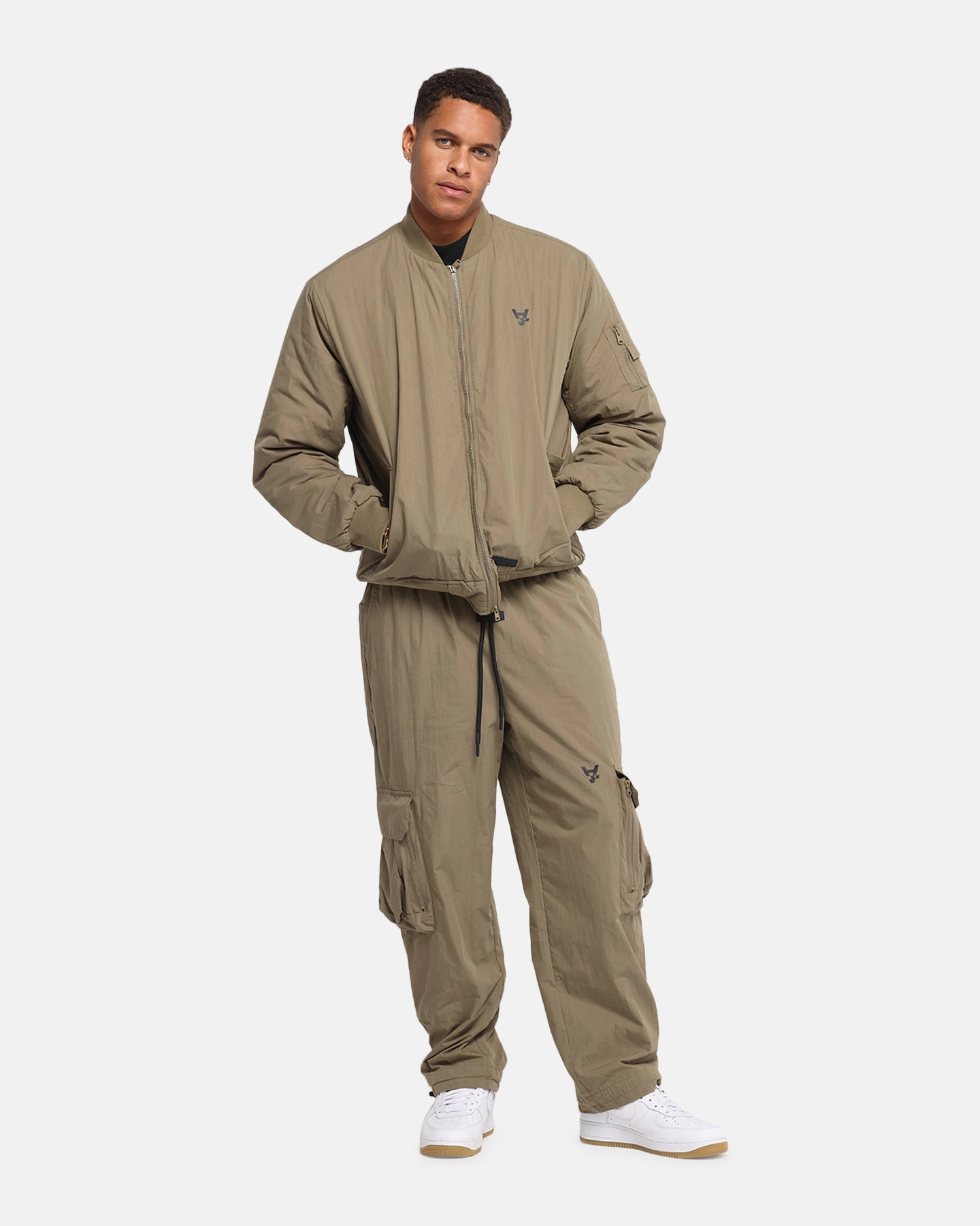 Convertible Sleeve Options Alternative The Anti Order Anti Essential Oversized Bomber Jacket Dark Taupe